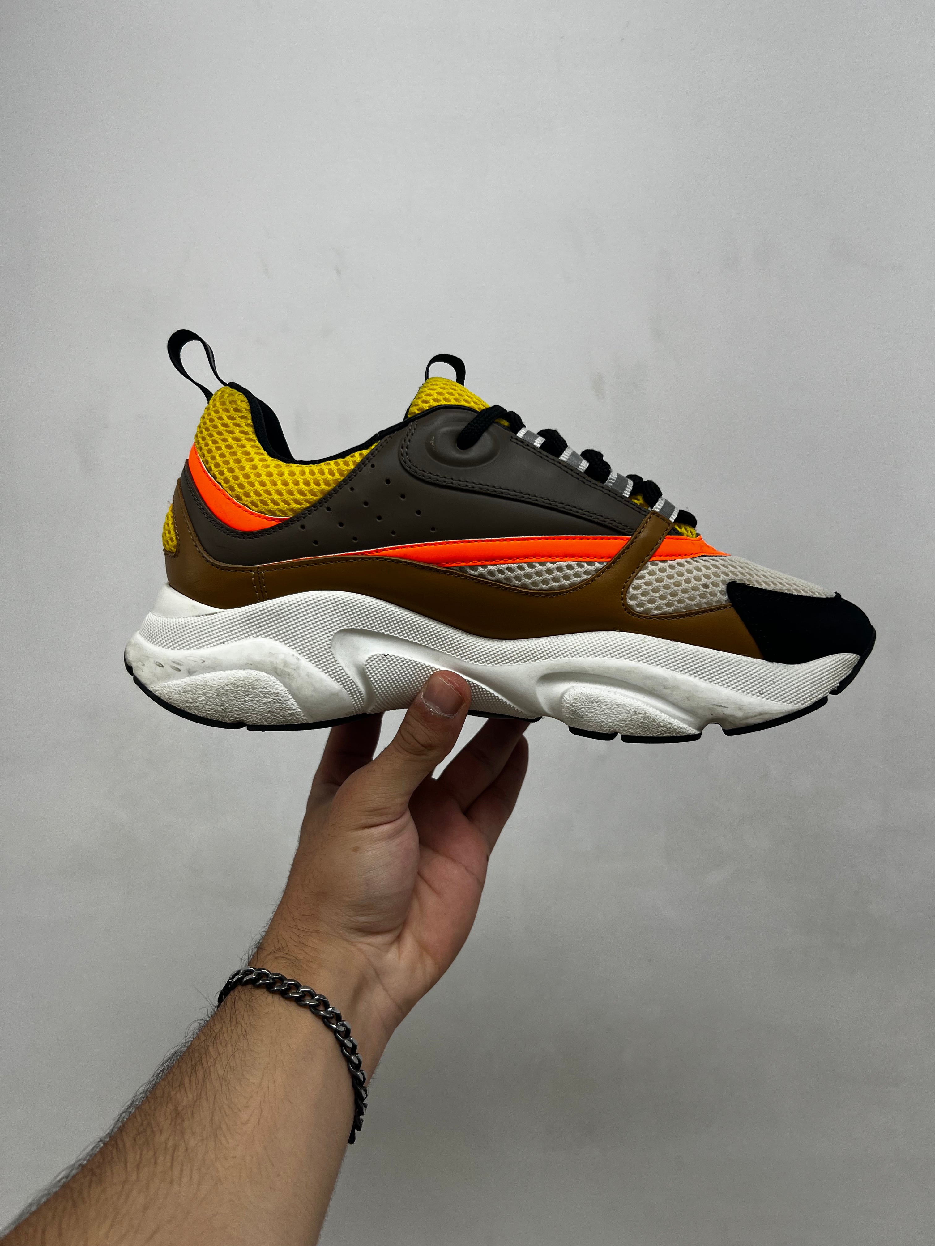 Dior B22 Brown Yellow Orange Sneakers