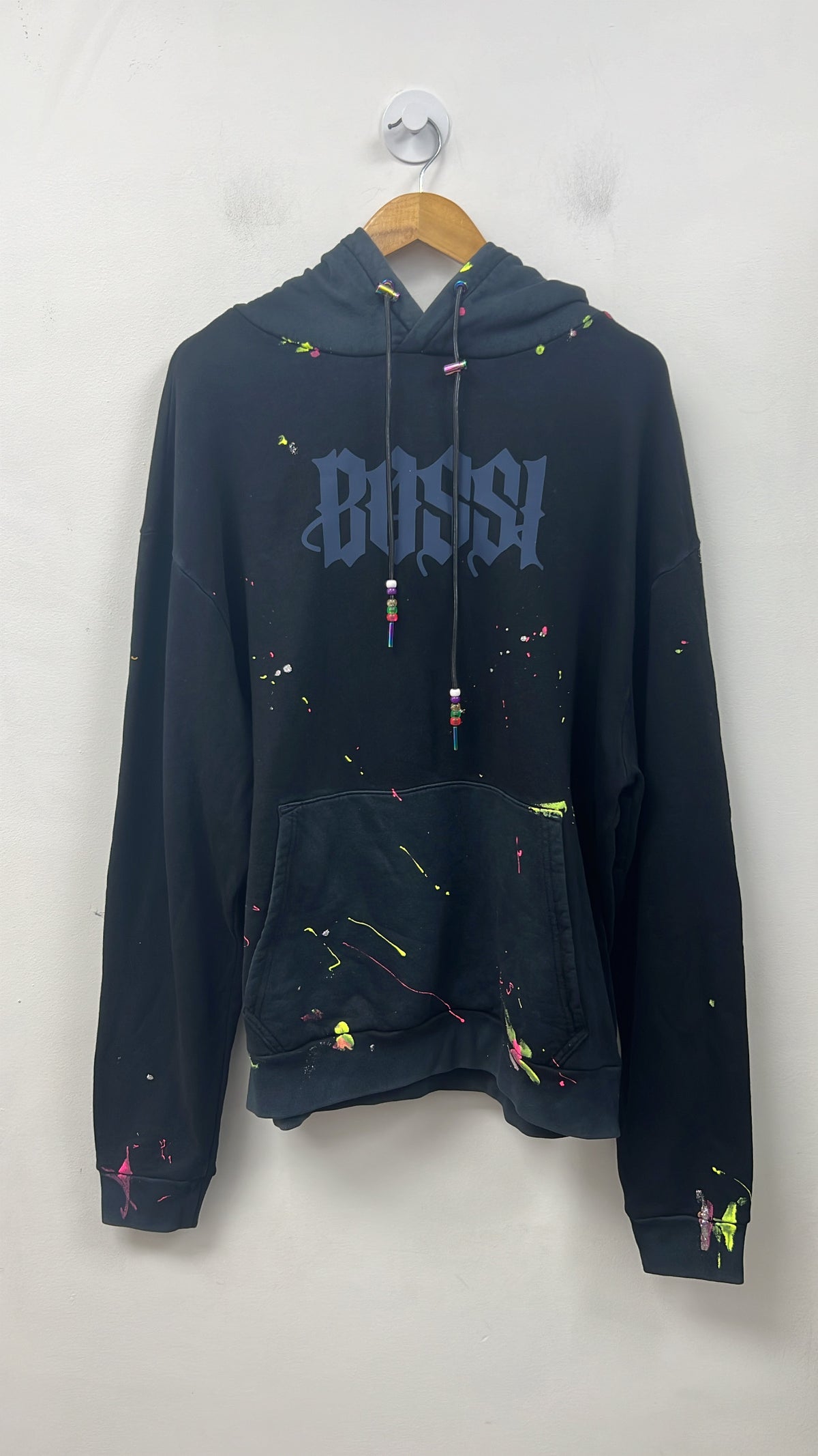 Bossi Black Paint Splatter Hoodie