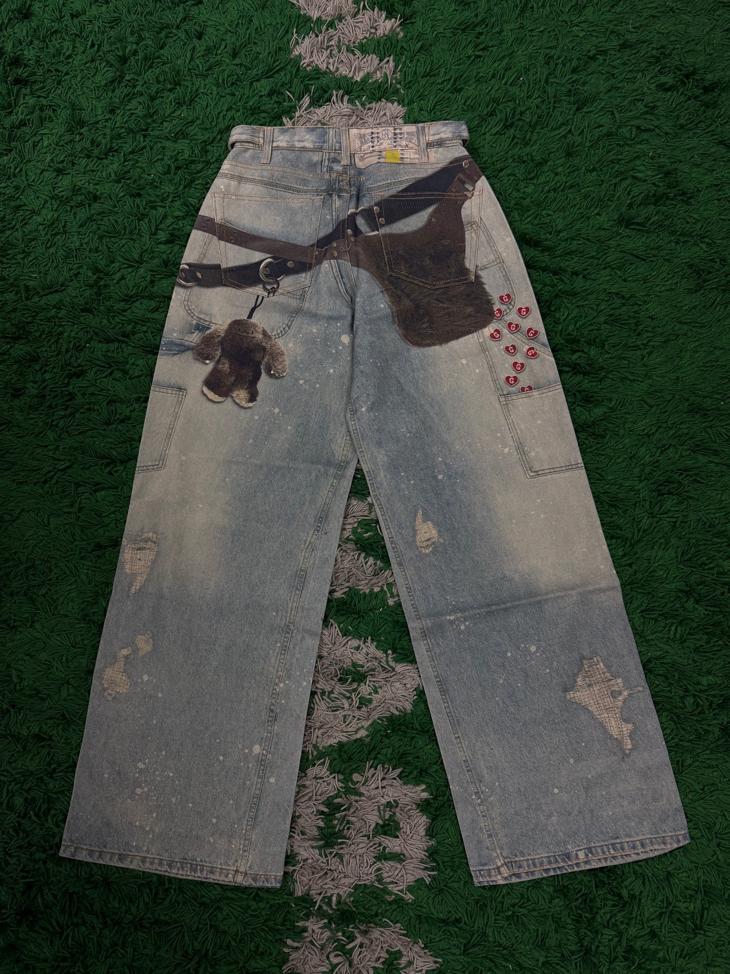 Grailz Jeans Light Wash Key Chain Illusion New 1 (28-30) With Tags