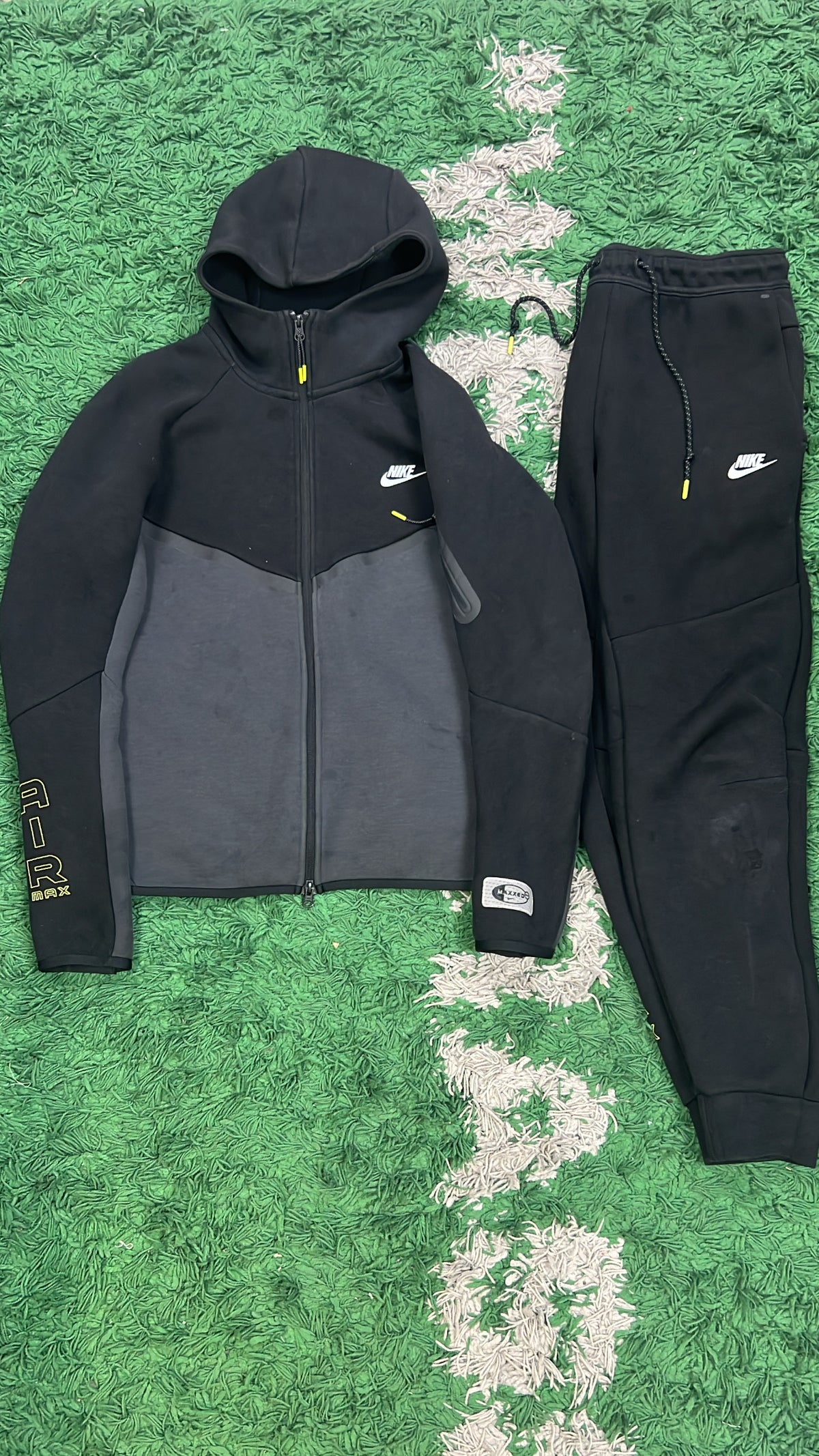 Nike Black Neon Tech Sweatsuit