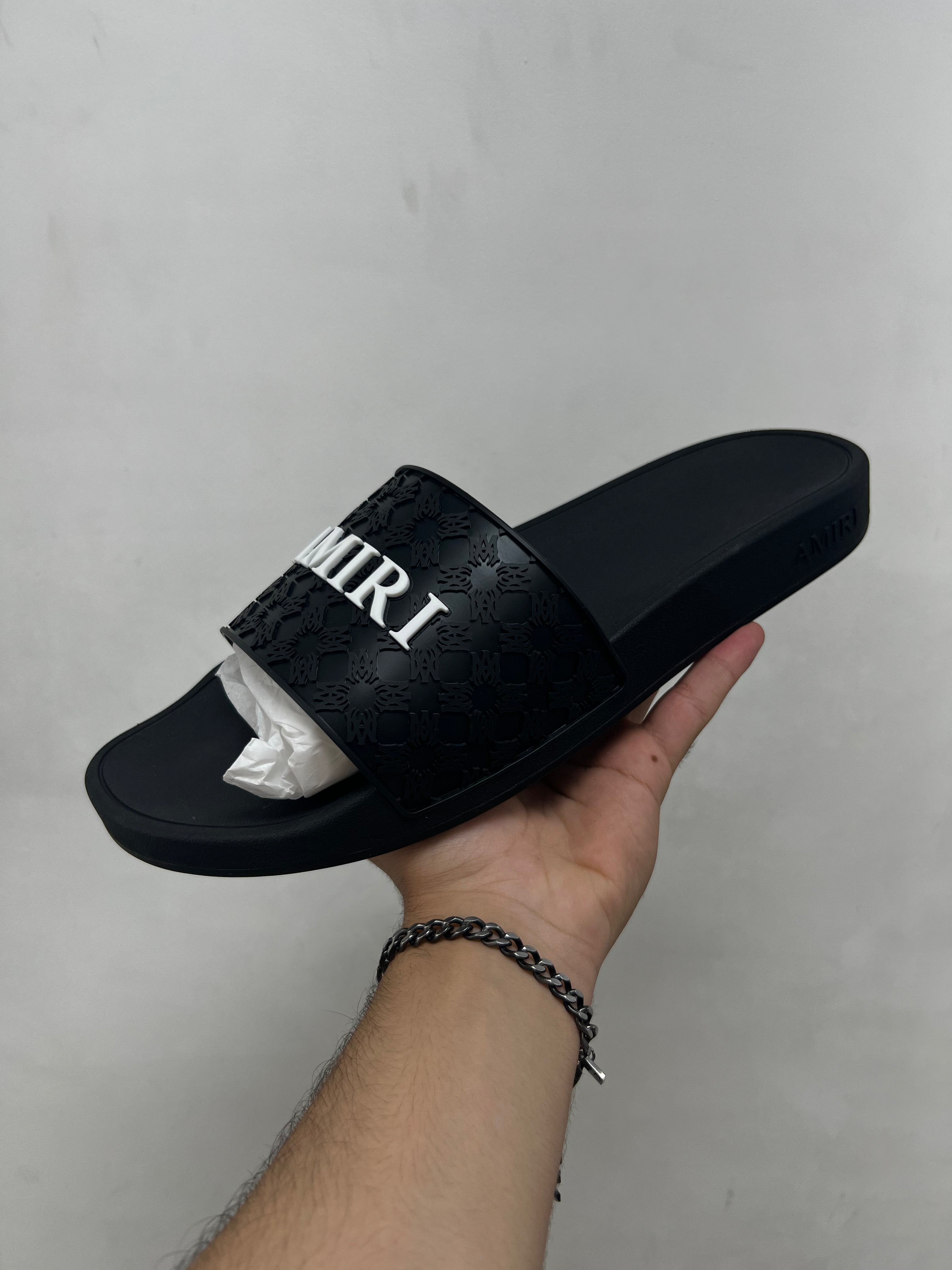 Amiri Black MA Pool Slides