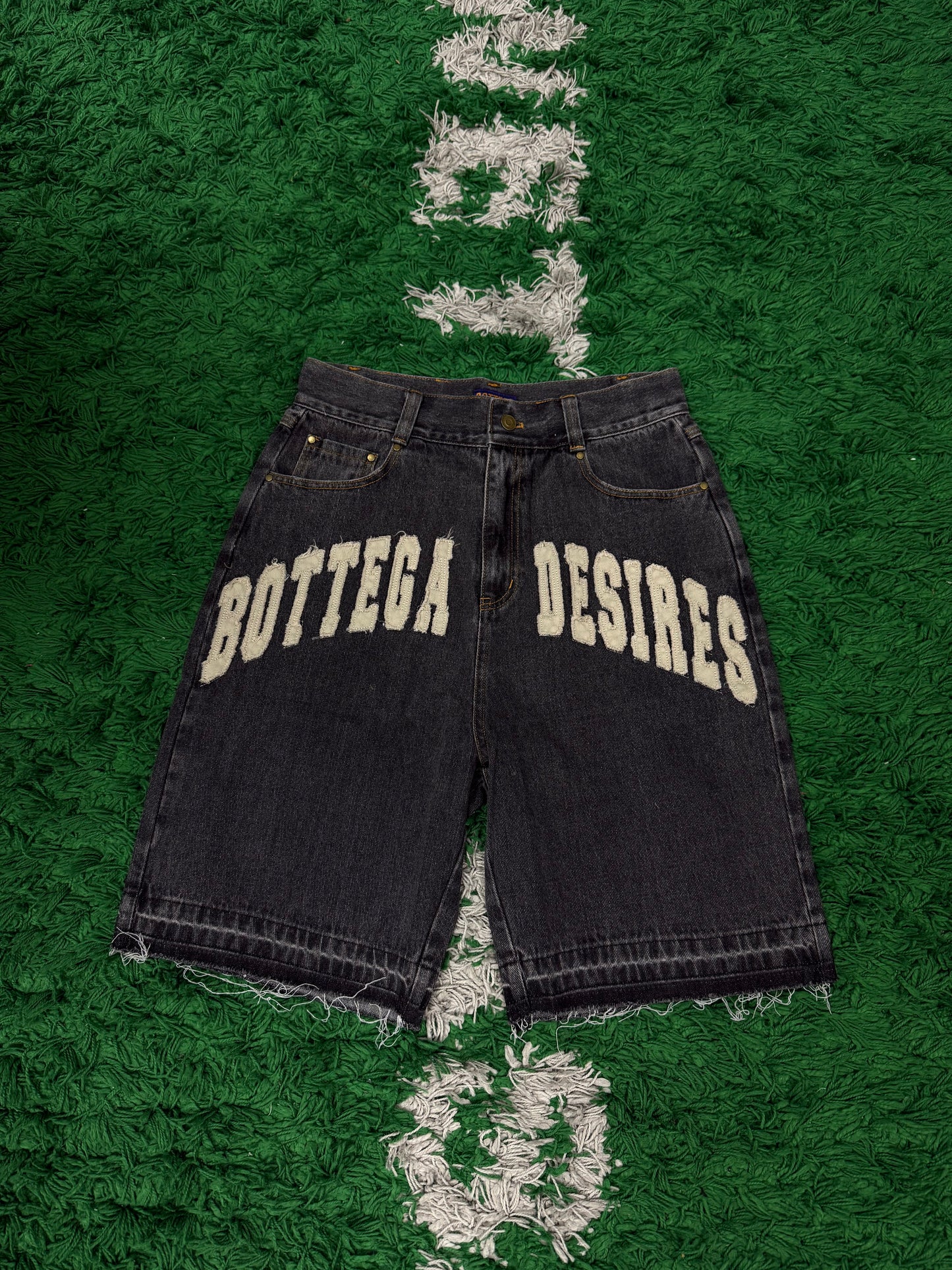 Bottega Desires Jean Shorts Black Denim (32-38) New