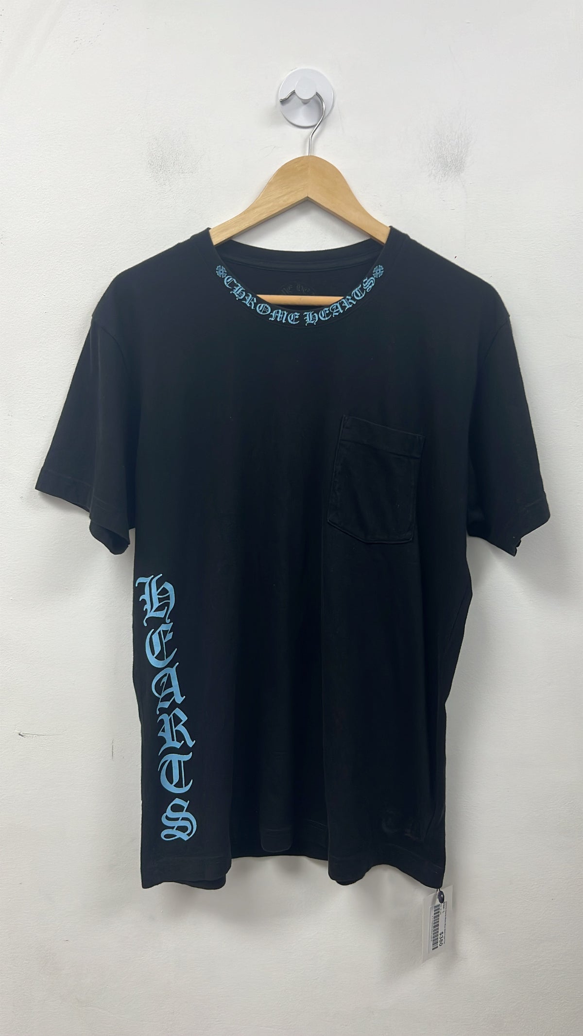 Chrome Hearts Black Blue Neck Logo Tee