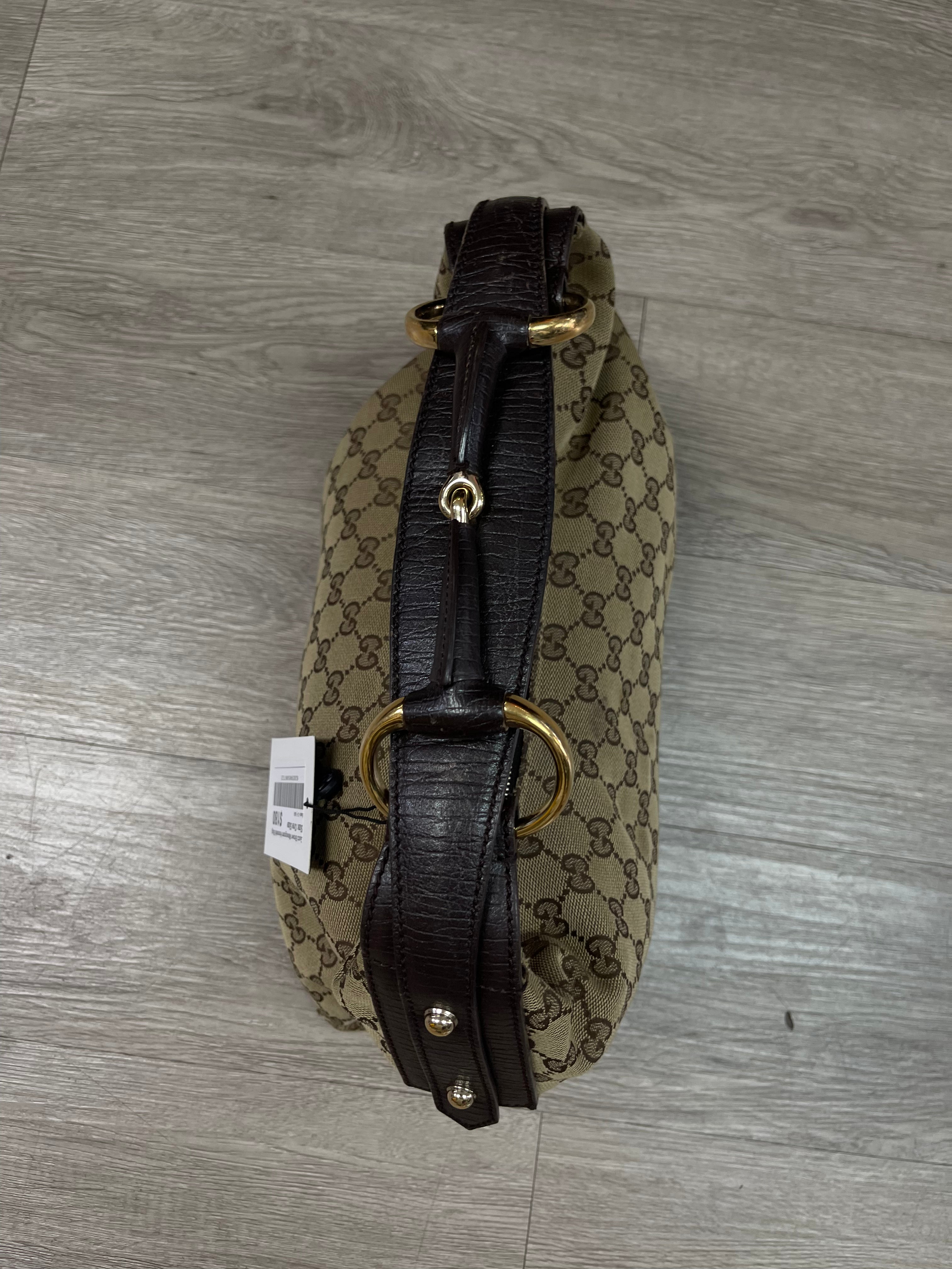 Gucci Brown Monogram Horsebit Bag