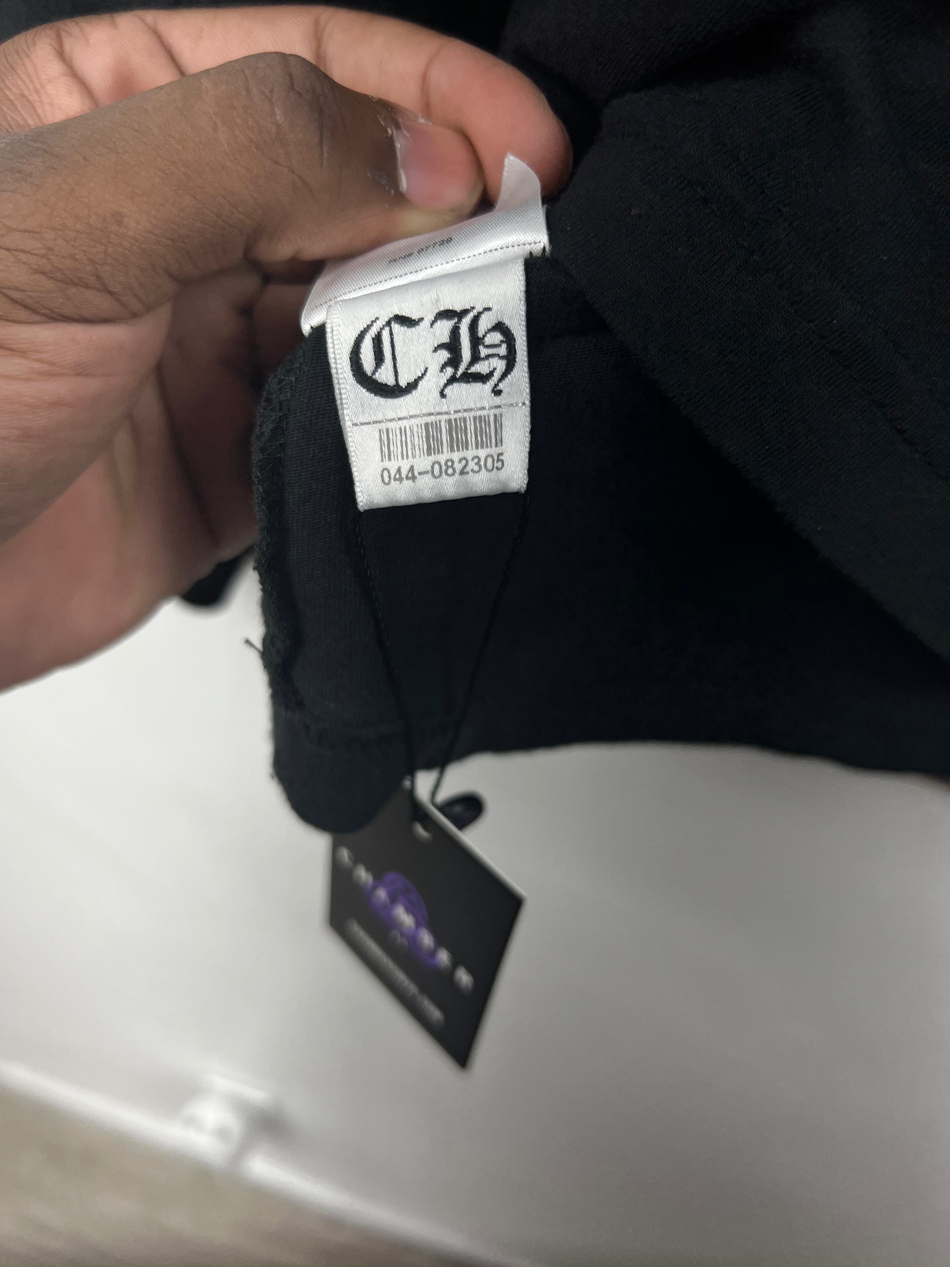 Chrome Hearts Black White Neck Logo Long Sleeve