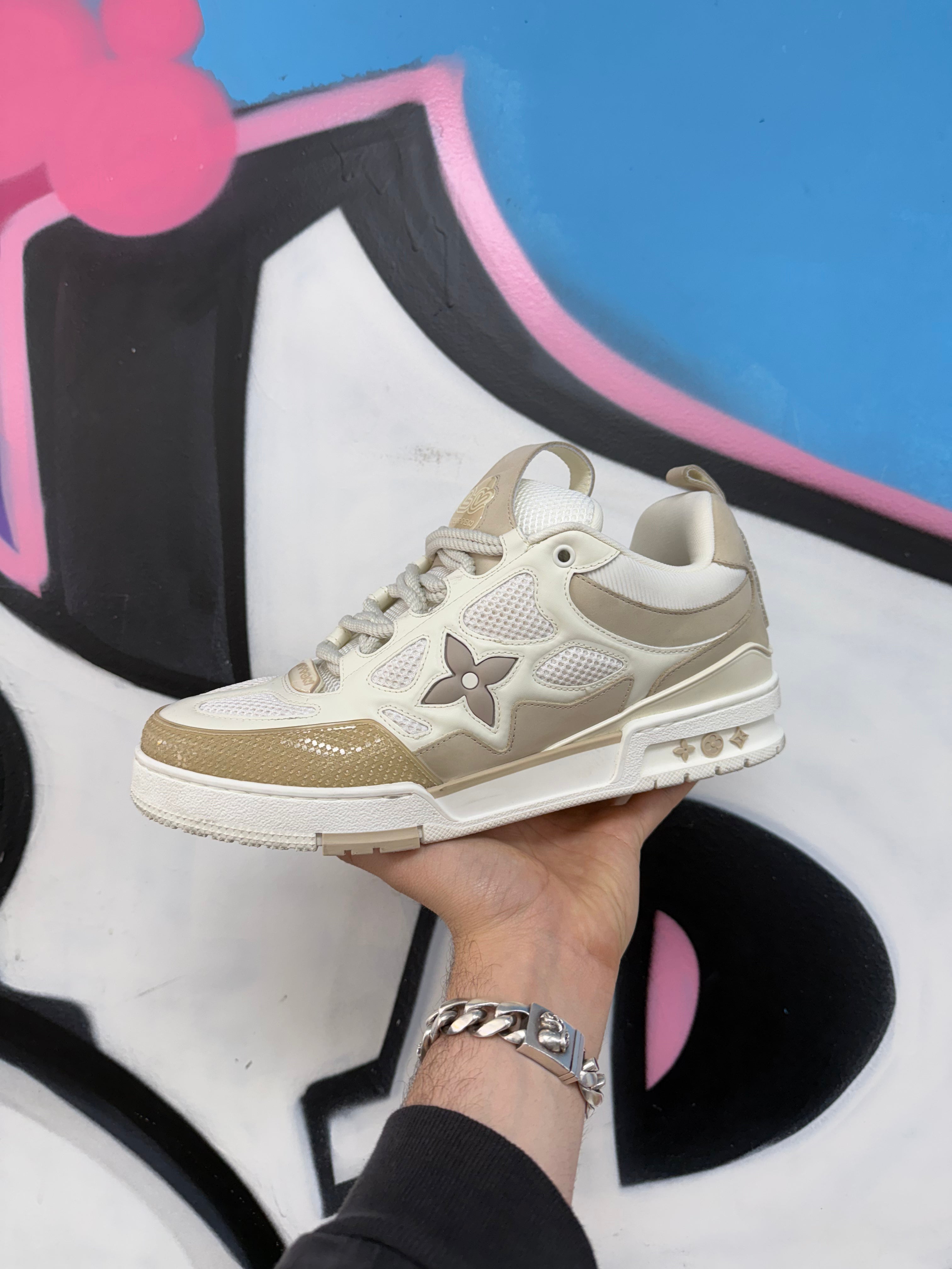 Louis Vuitton Cream Skate Sneakers