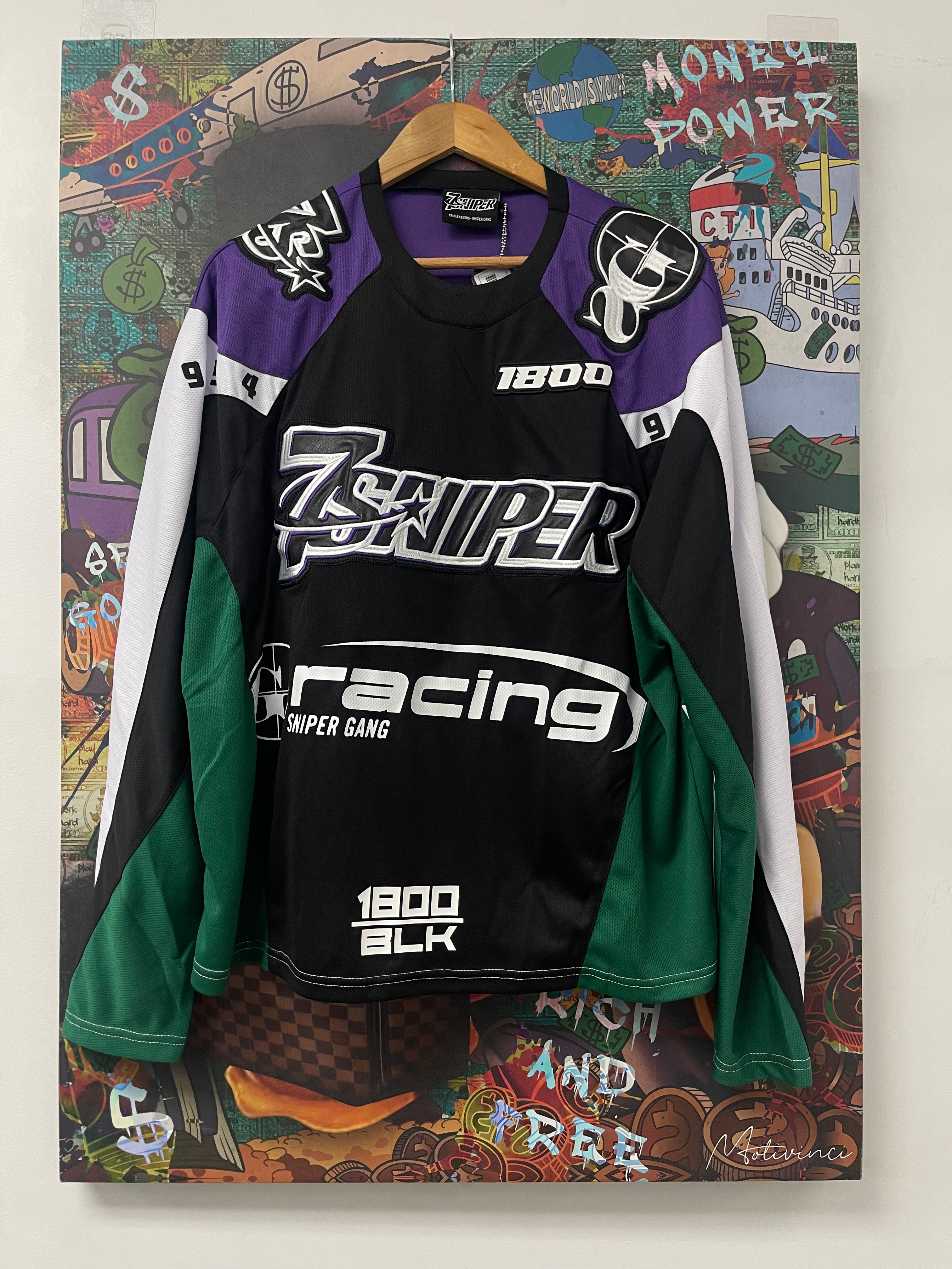 Triple Sevens 7 Racing Jersey Black green New Small With Tags