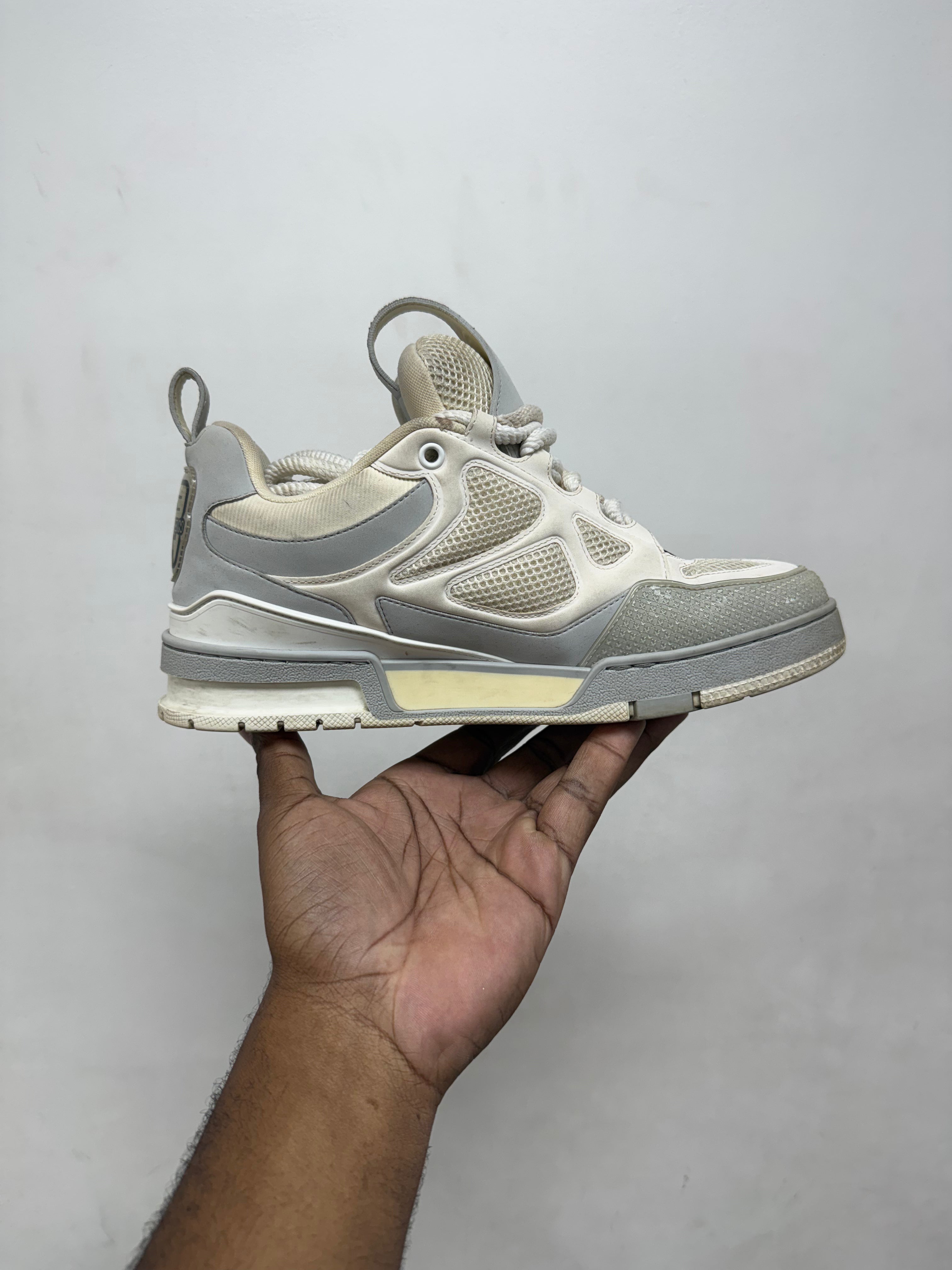 Louis Vuitton White Grey Skate Sneakers