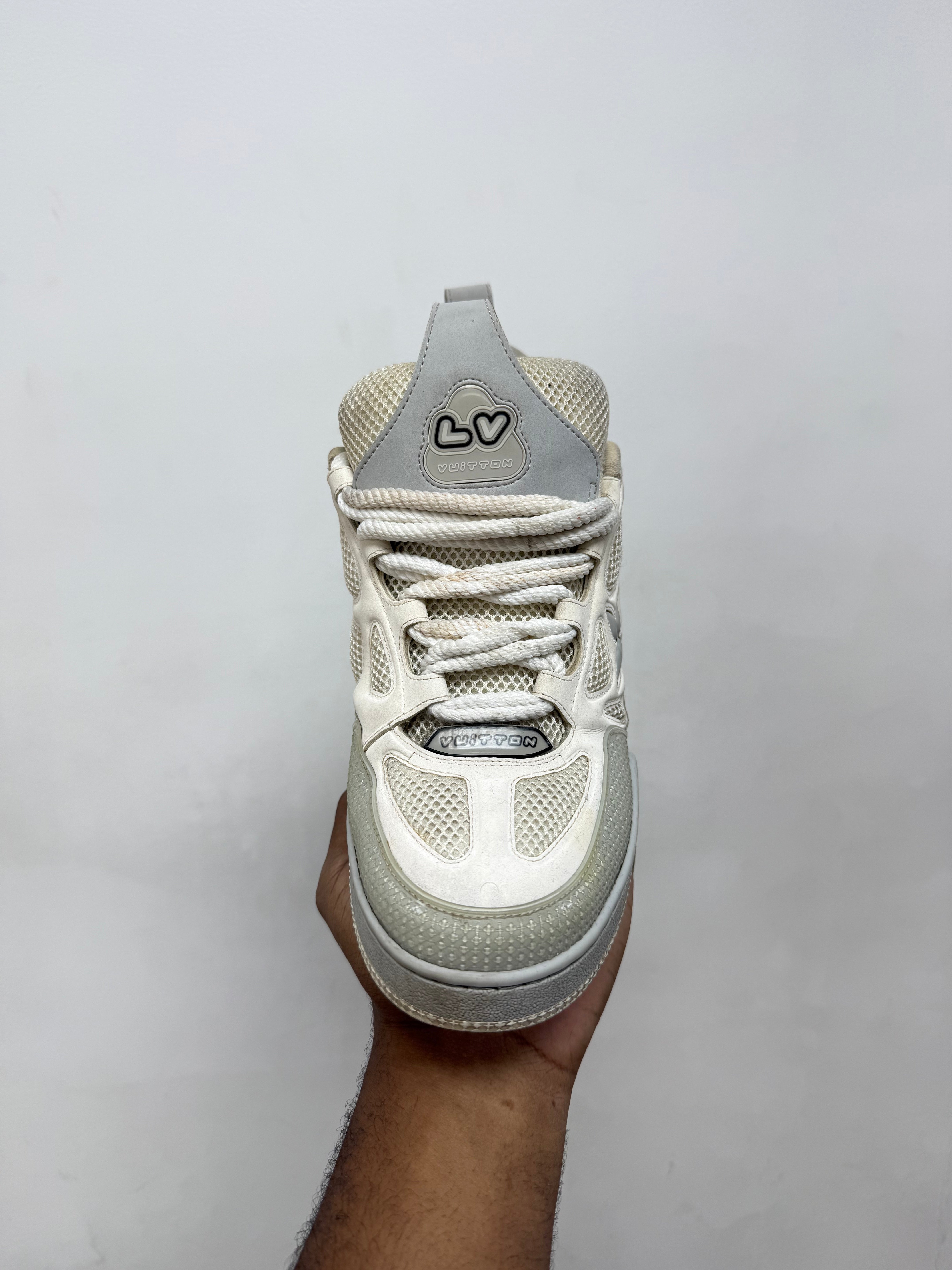 Louis Vuitton White Grey Skate Sneakers