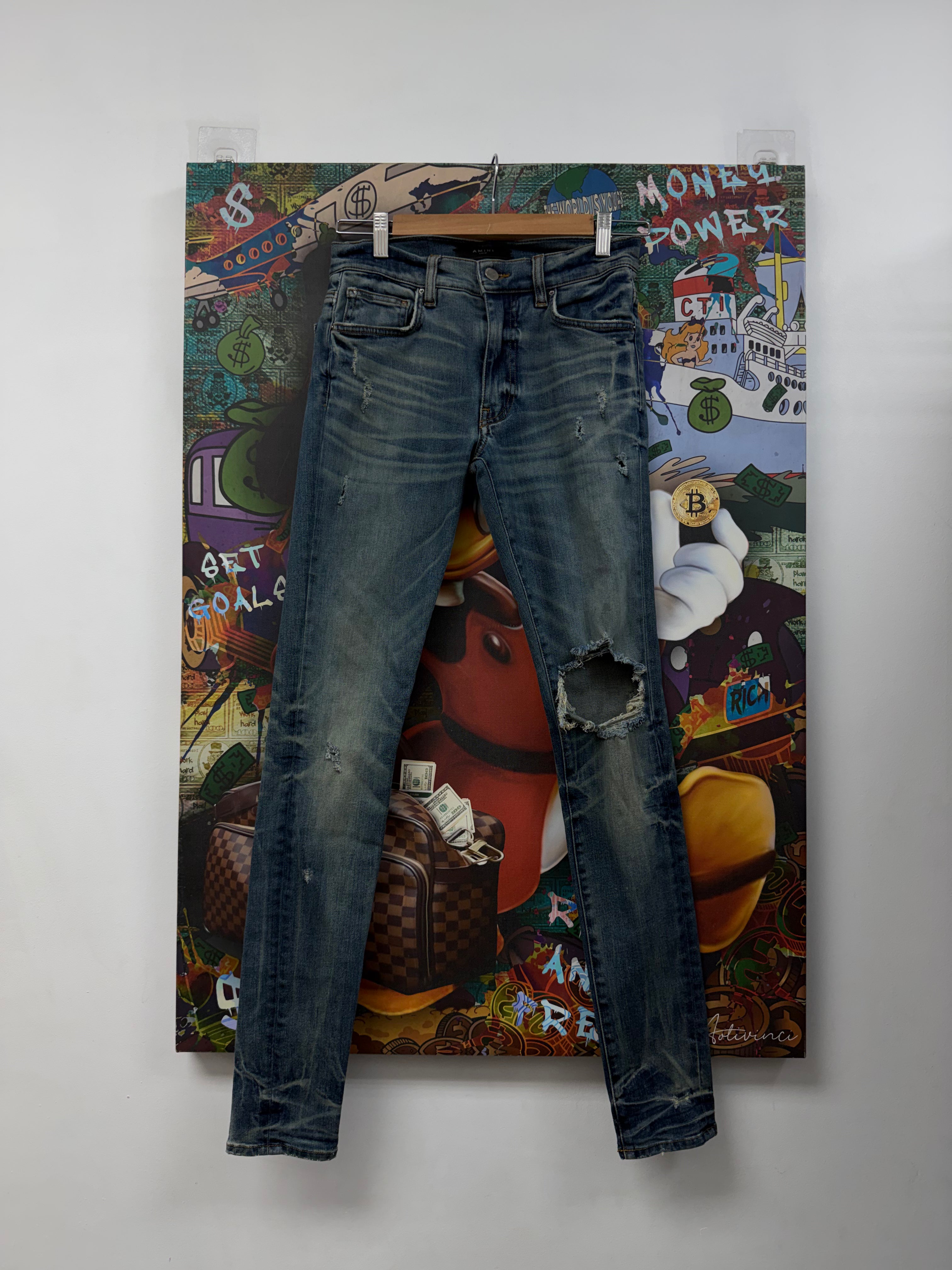 Amiri Light Wash (Zipper) Jeans