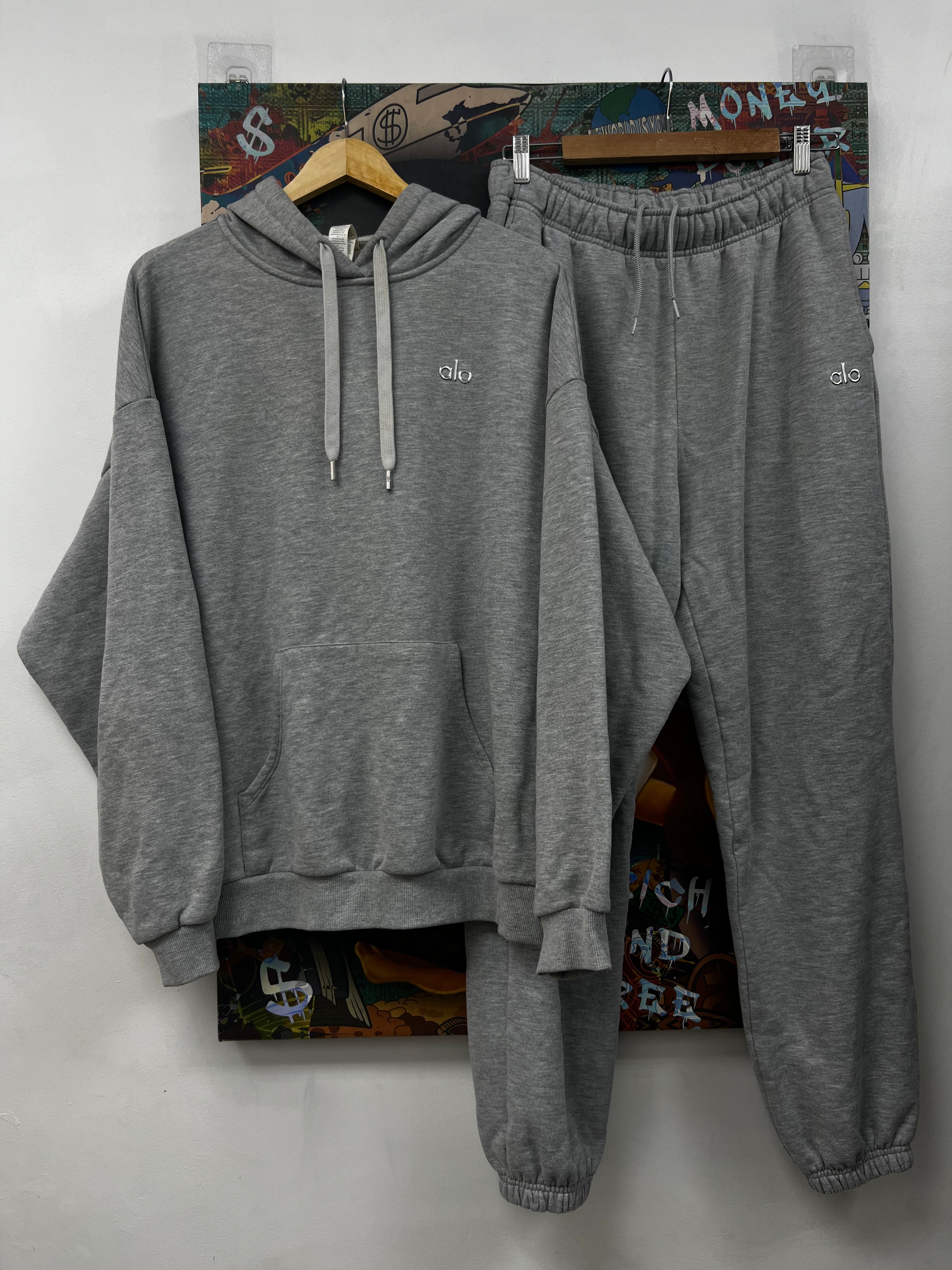 Alo Grey Accolade Sweatsuit