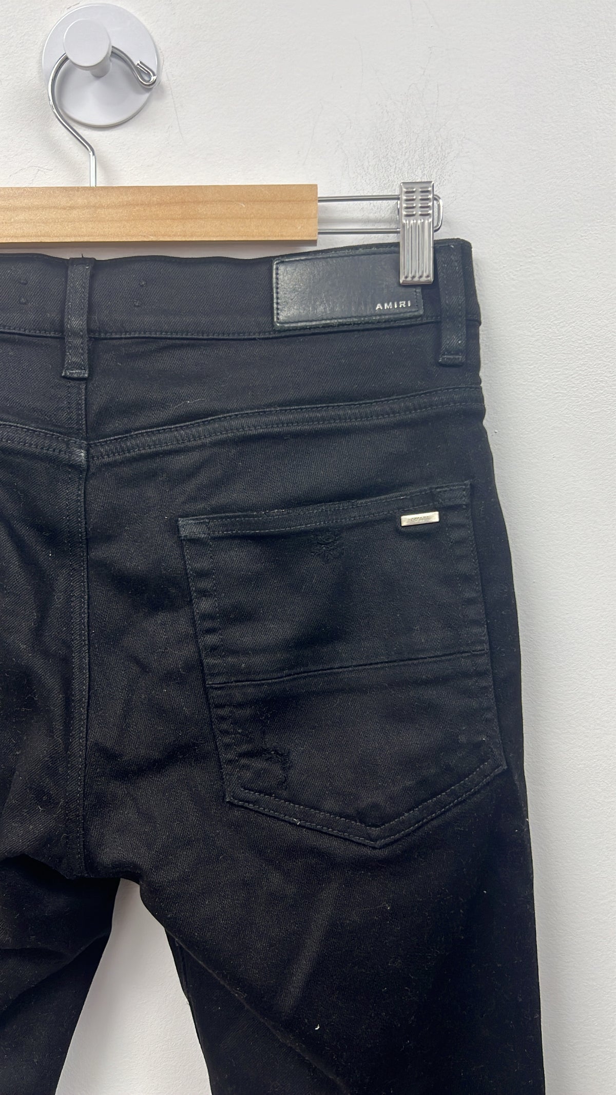 Amiri MX1 Black Brown Patch Jeans