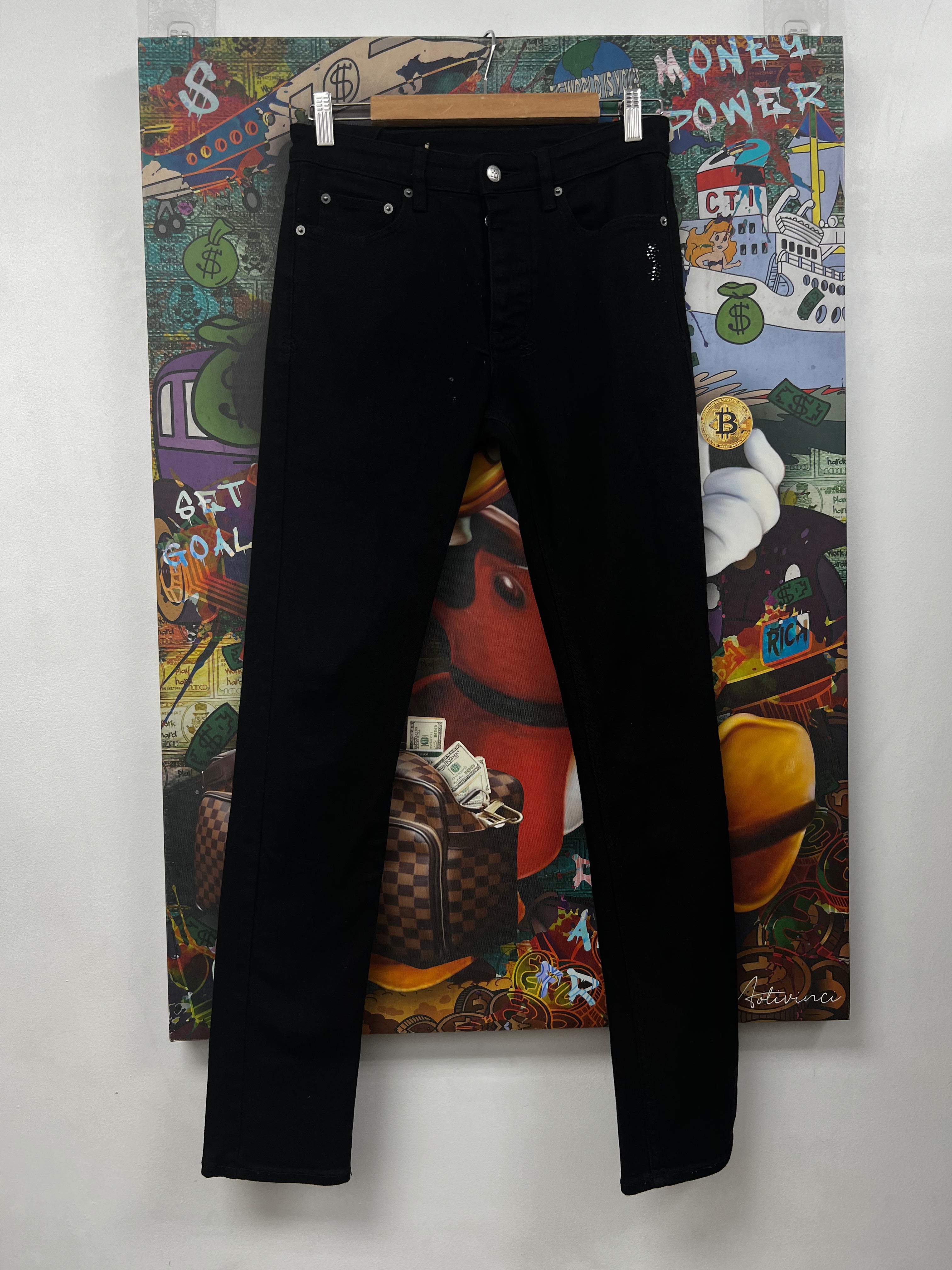 Ksubi Black Rhinestone Jeans