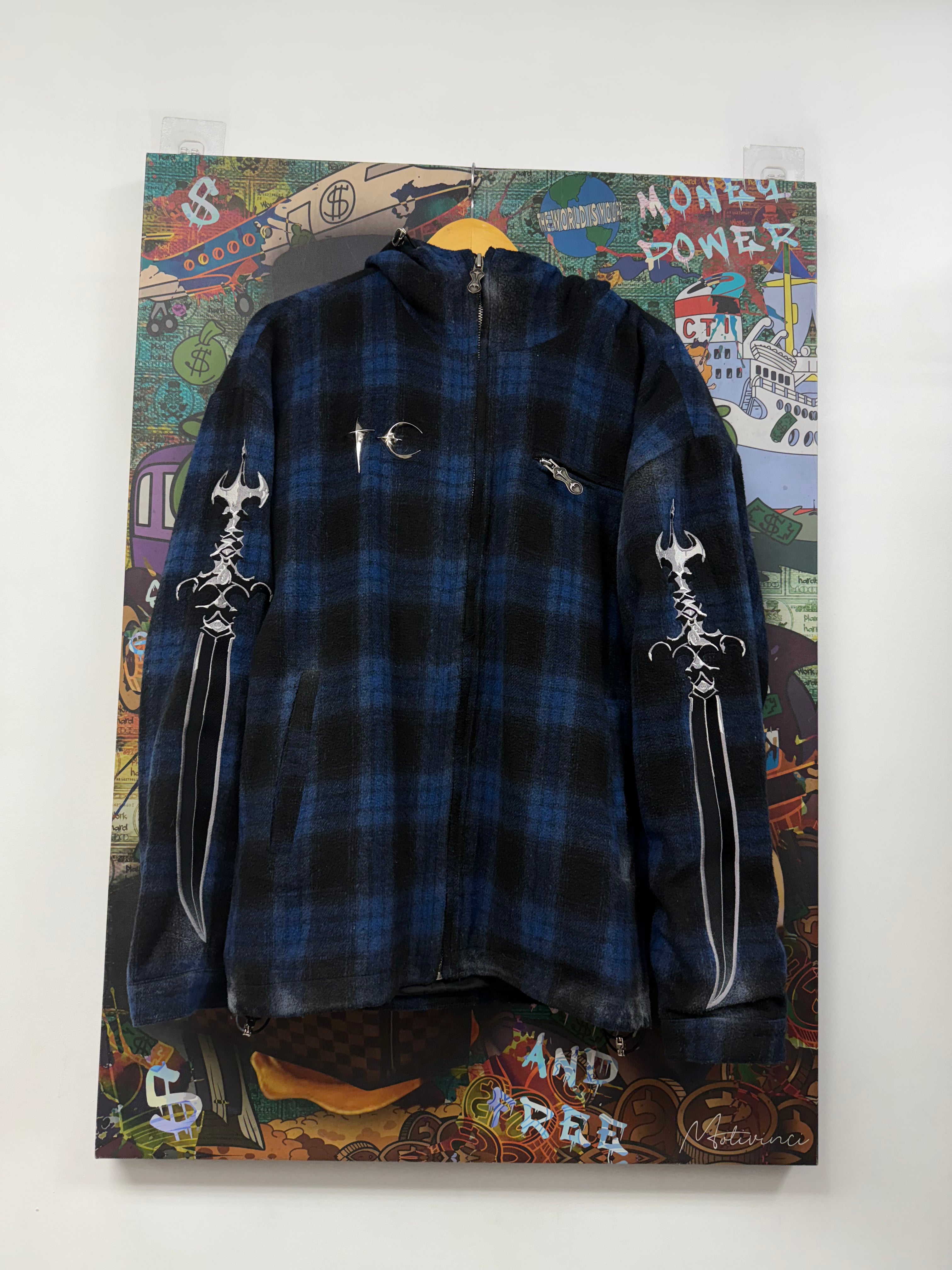Thug Club Blue Plaid Dagger Jacket