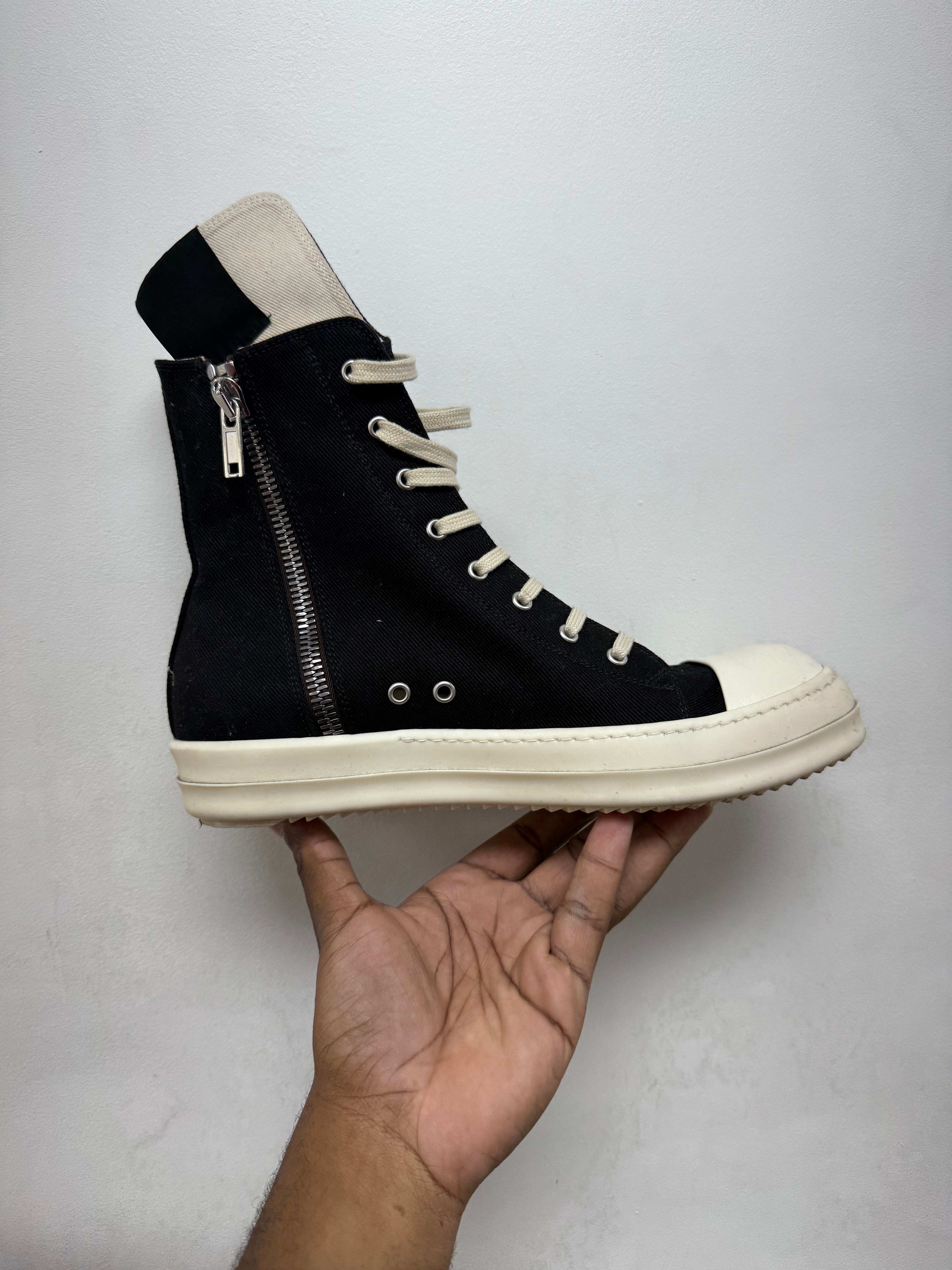 Rick Owens Black Hollywood DRKSHDW Hi Sneakers