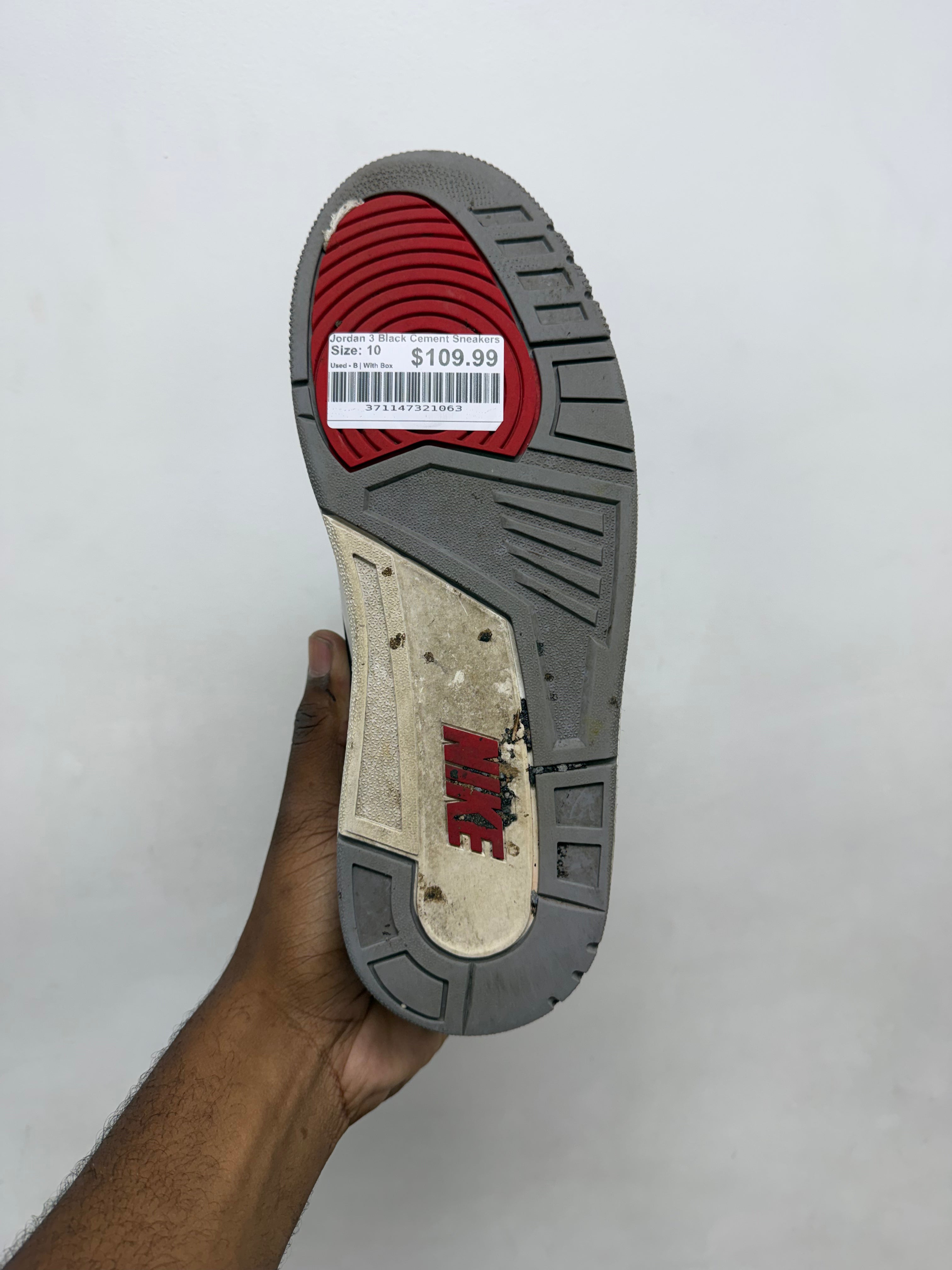 Jordan 3 Black Cement Sneakers