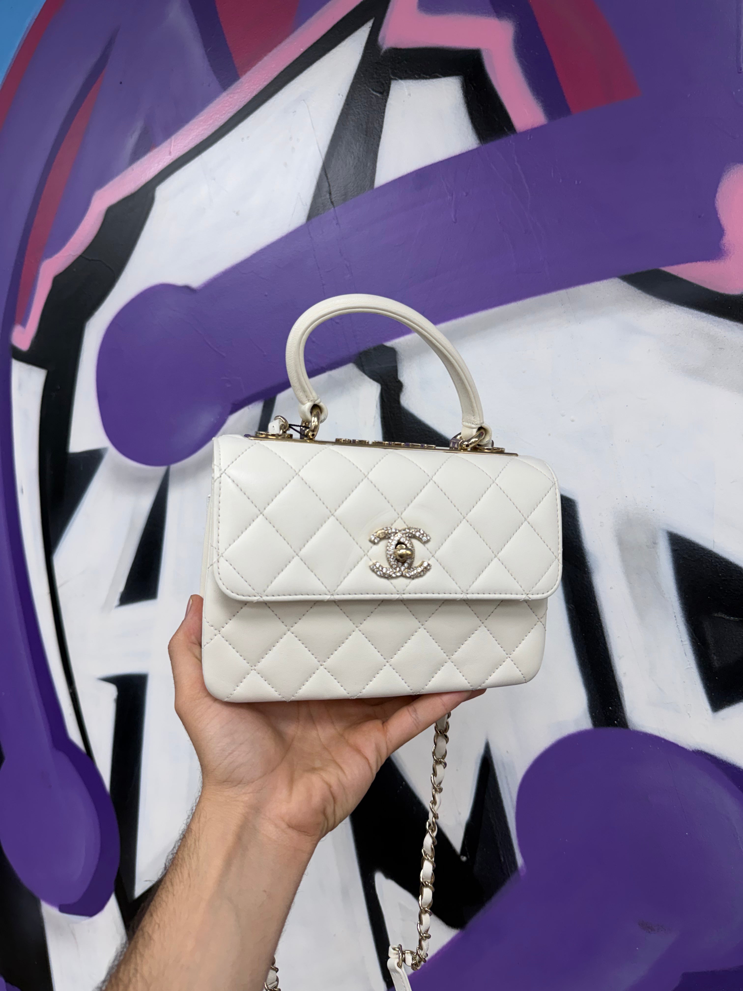 Chanel Cream Trendy CC Diamond (Mini) Bag