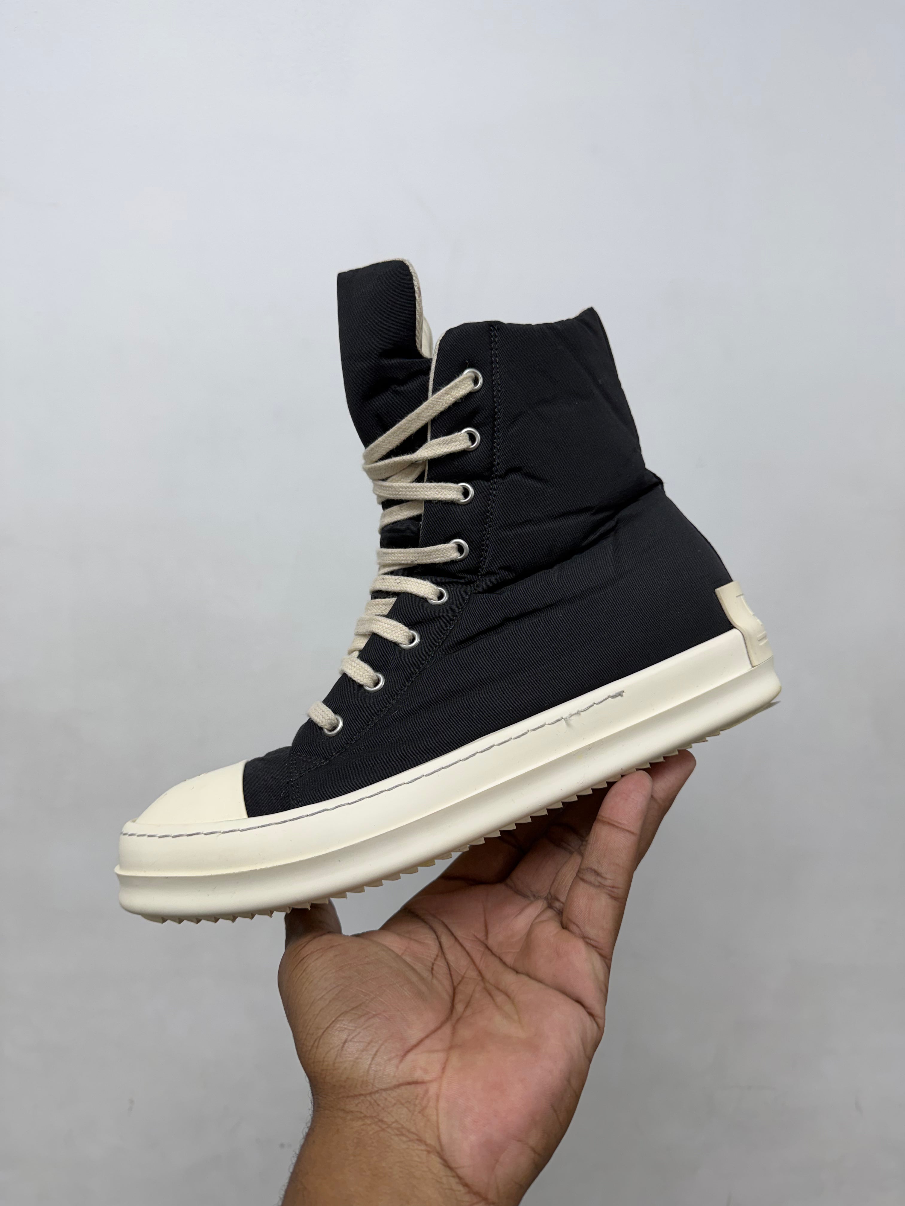 Rick Owens Black & Milk DRKSHDW Ramone High Sneakers