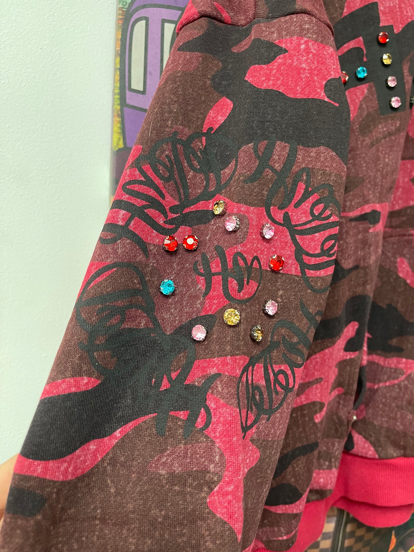 HMDD Studded Zip Up Red New With Tags