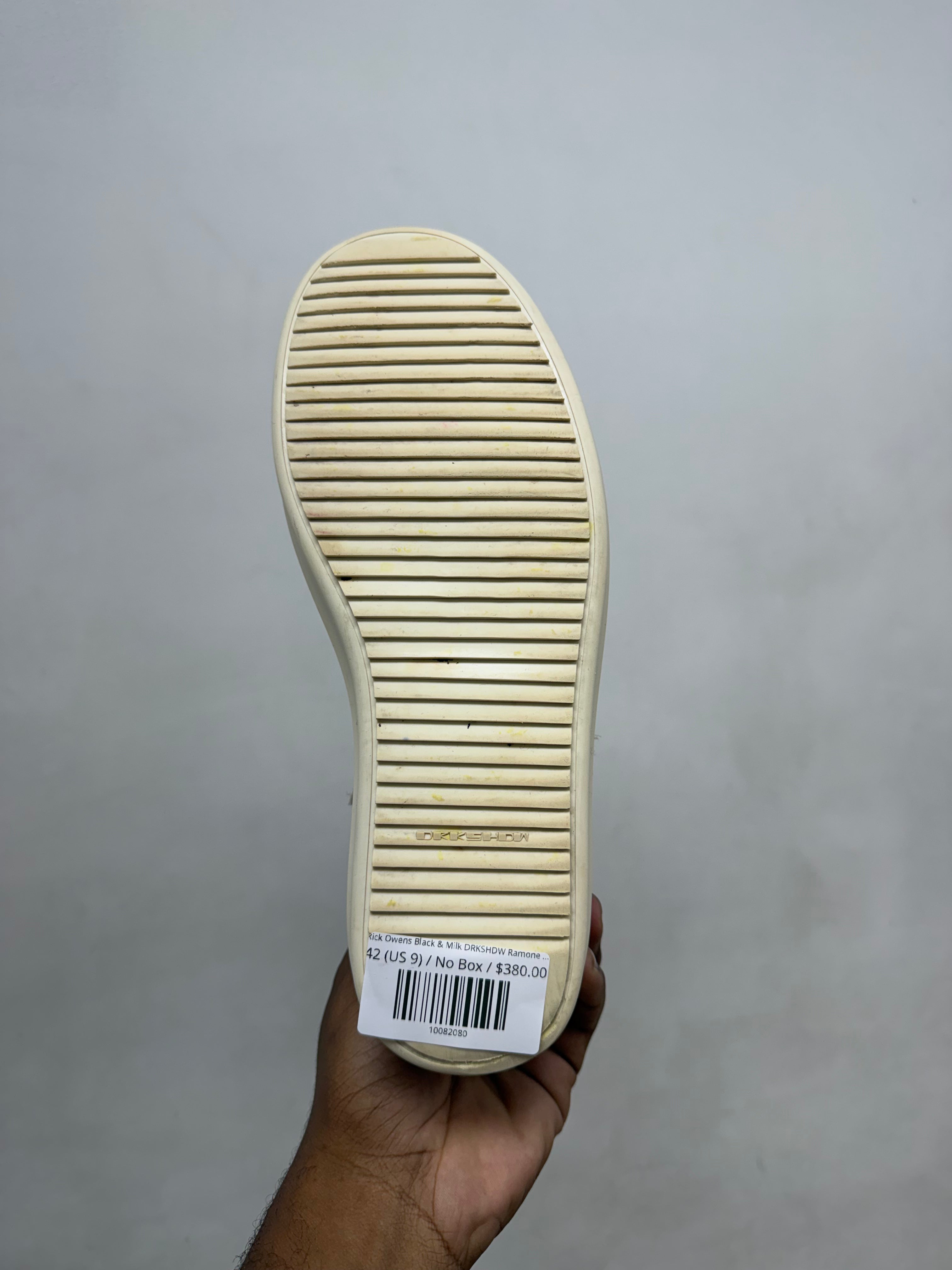 Rick Owens Black & Milk DRKSHDW Ramone High Sneakers