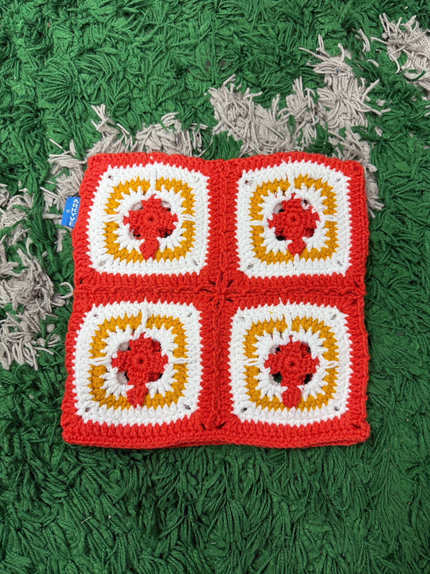 Arkyve Fiery Cross Crochet Cat Hat