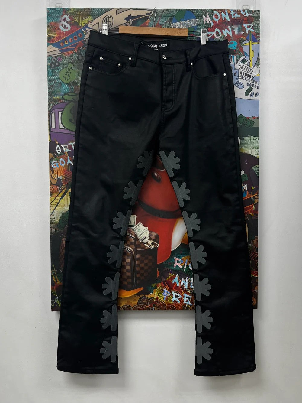 LOST SHDWS Wax Black & Grey Jeans