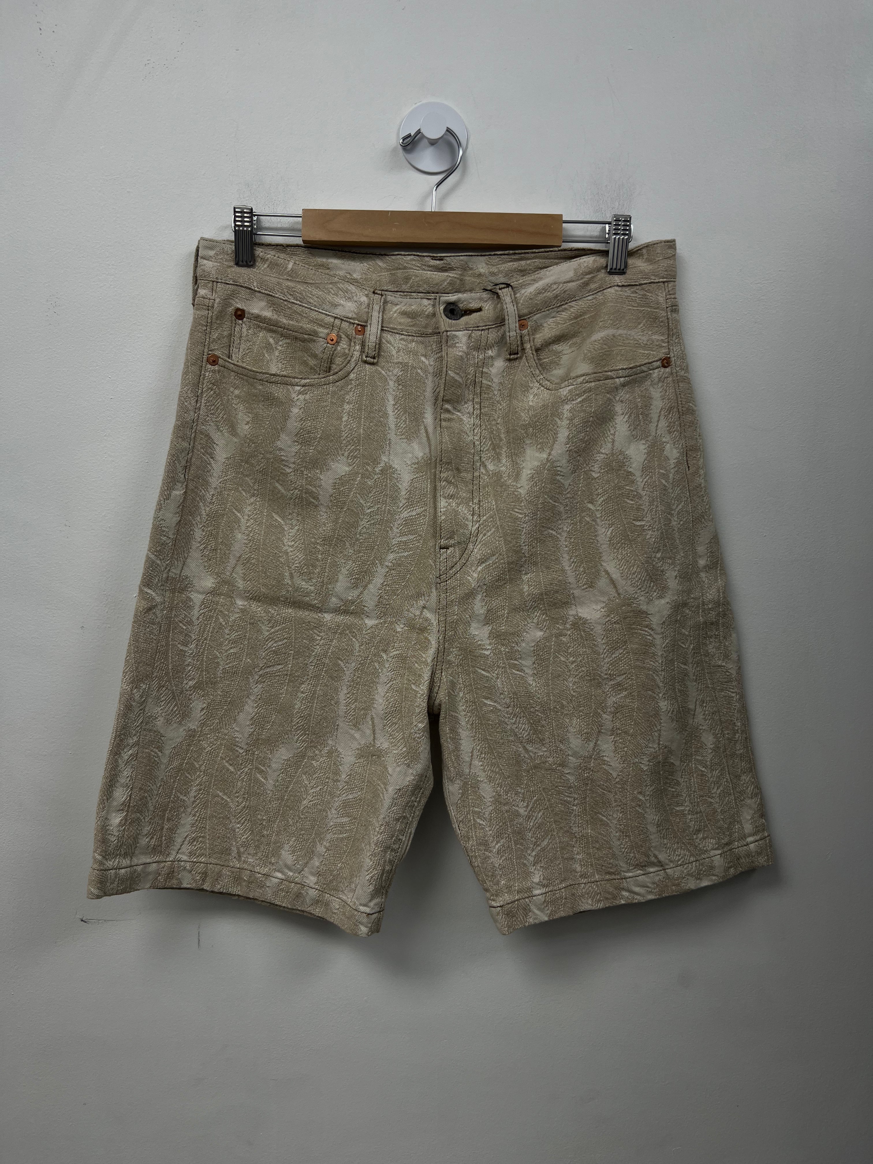 Kapital Tan Feather Jean Shorts