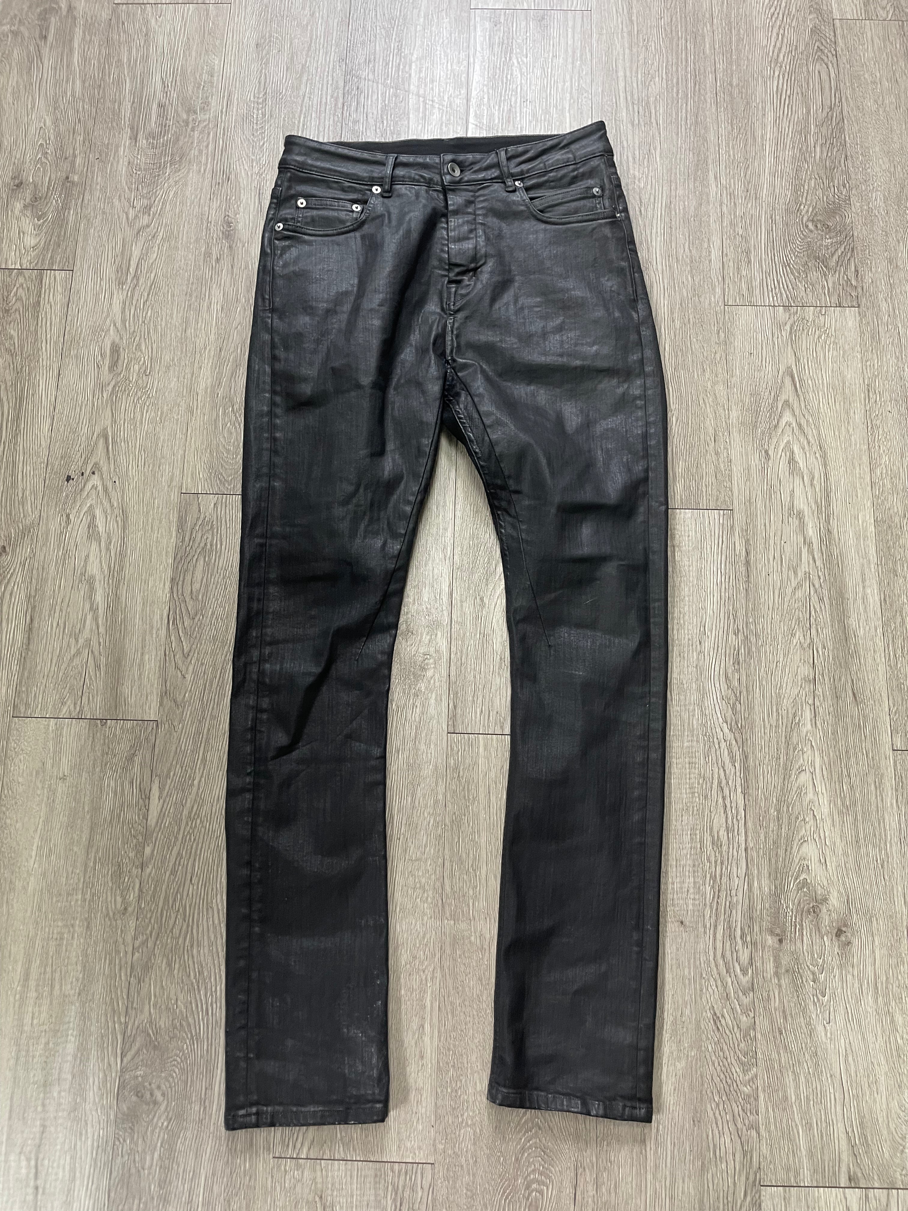 Rick Owens Detroit Cut Wax Jeans