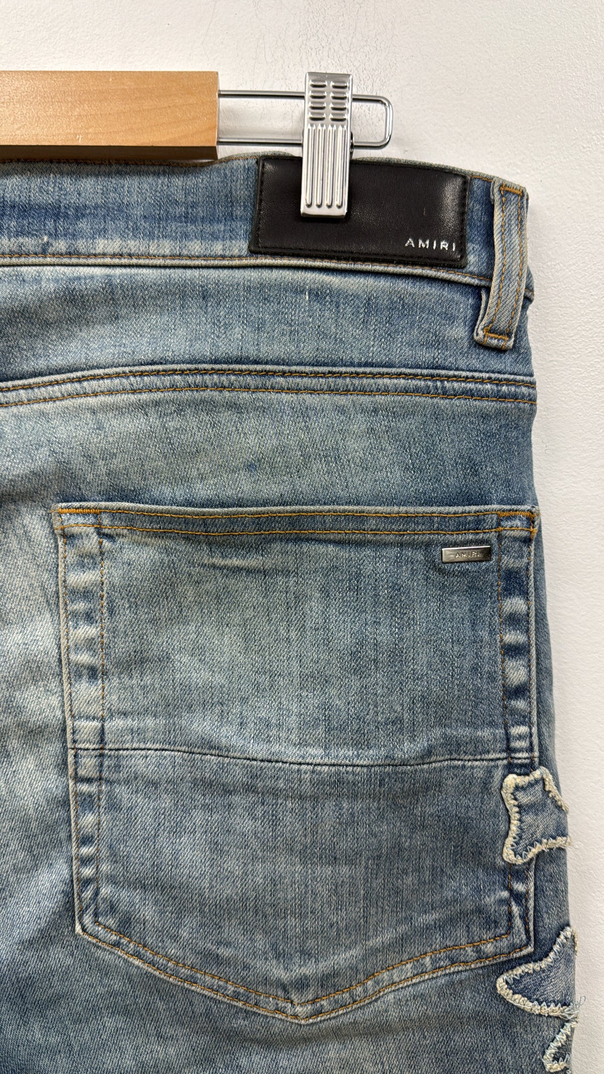 Amiri Light Wash Denim Bones Jeans