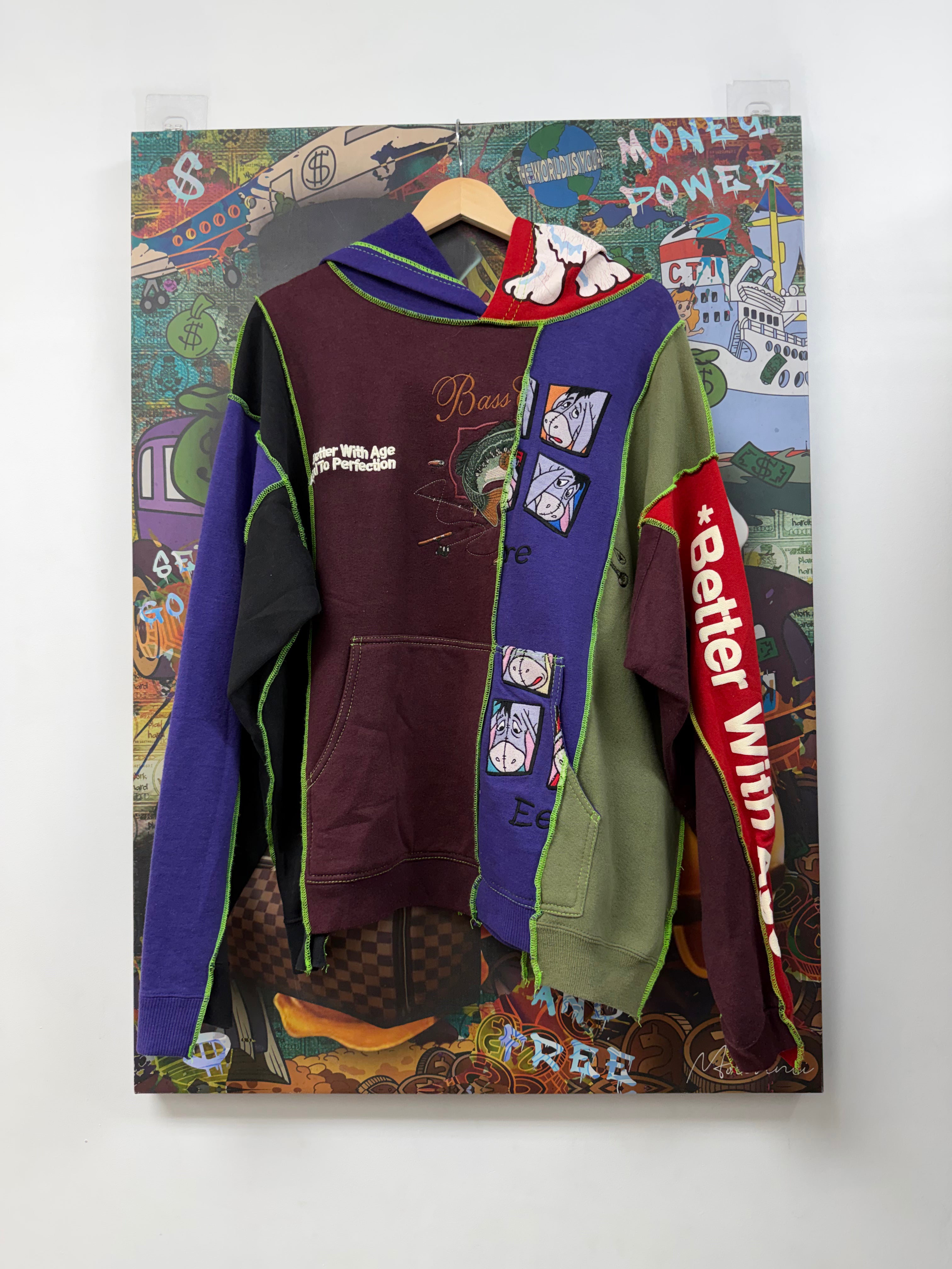 Better With Age Multi Patchwork Hoodie