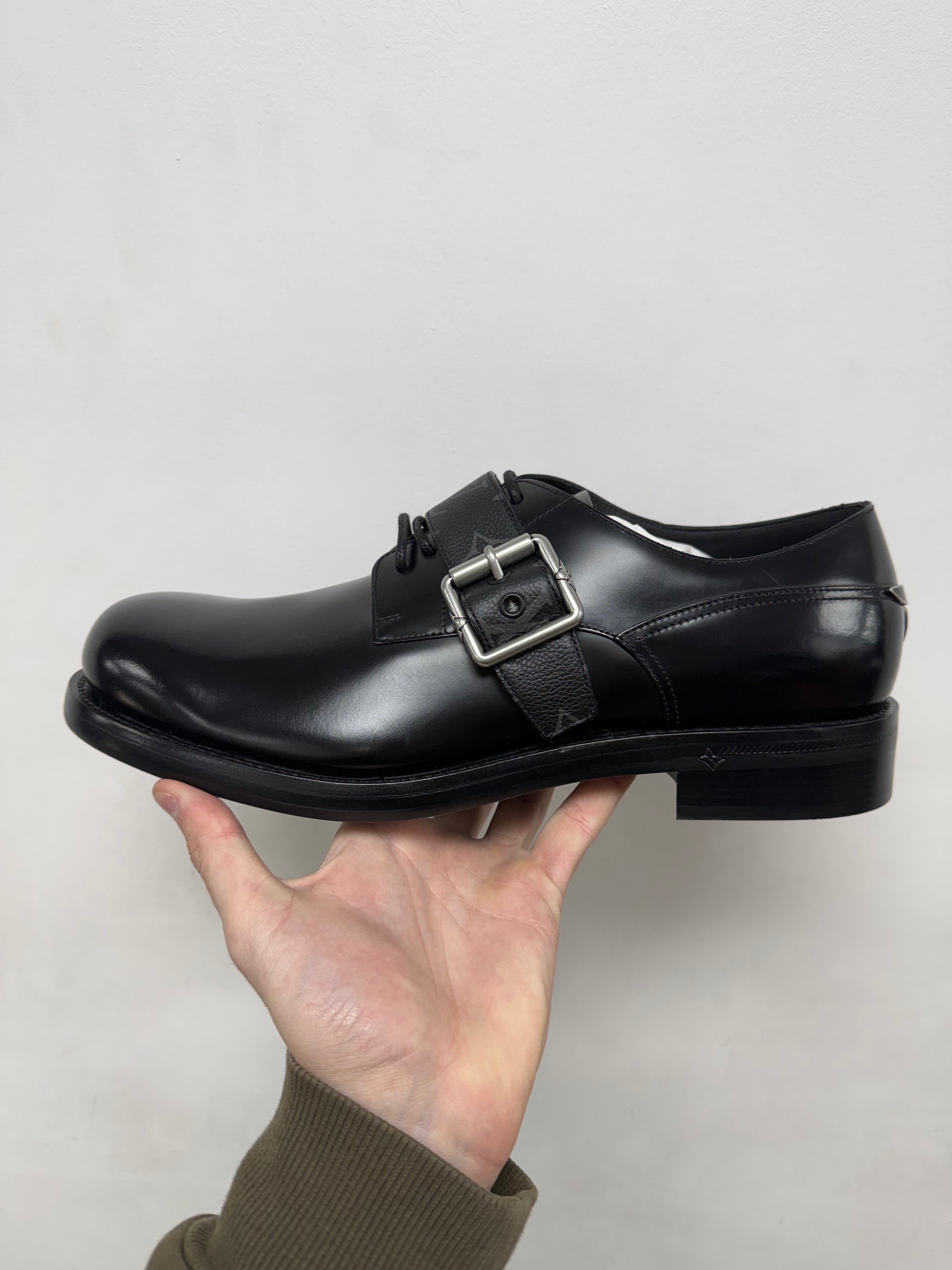 Louis Vuitton Black Leather Oxford Derby Sneakers