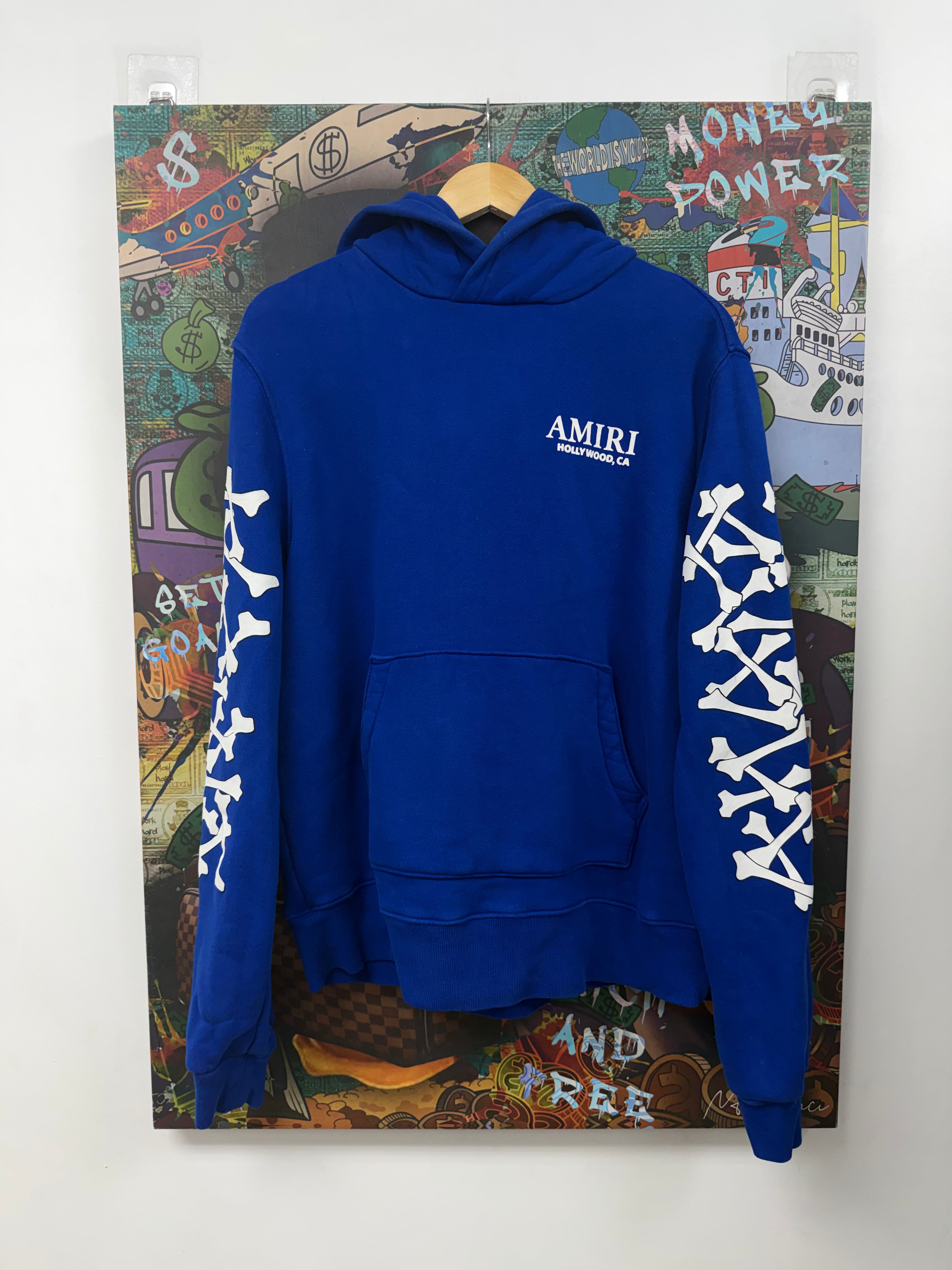 Amiri Blue Bones Hoodie