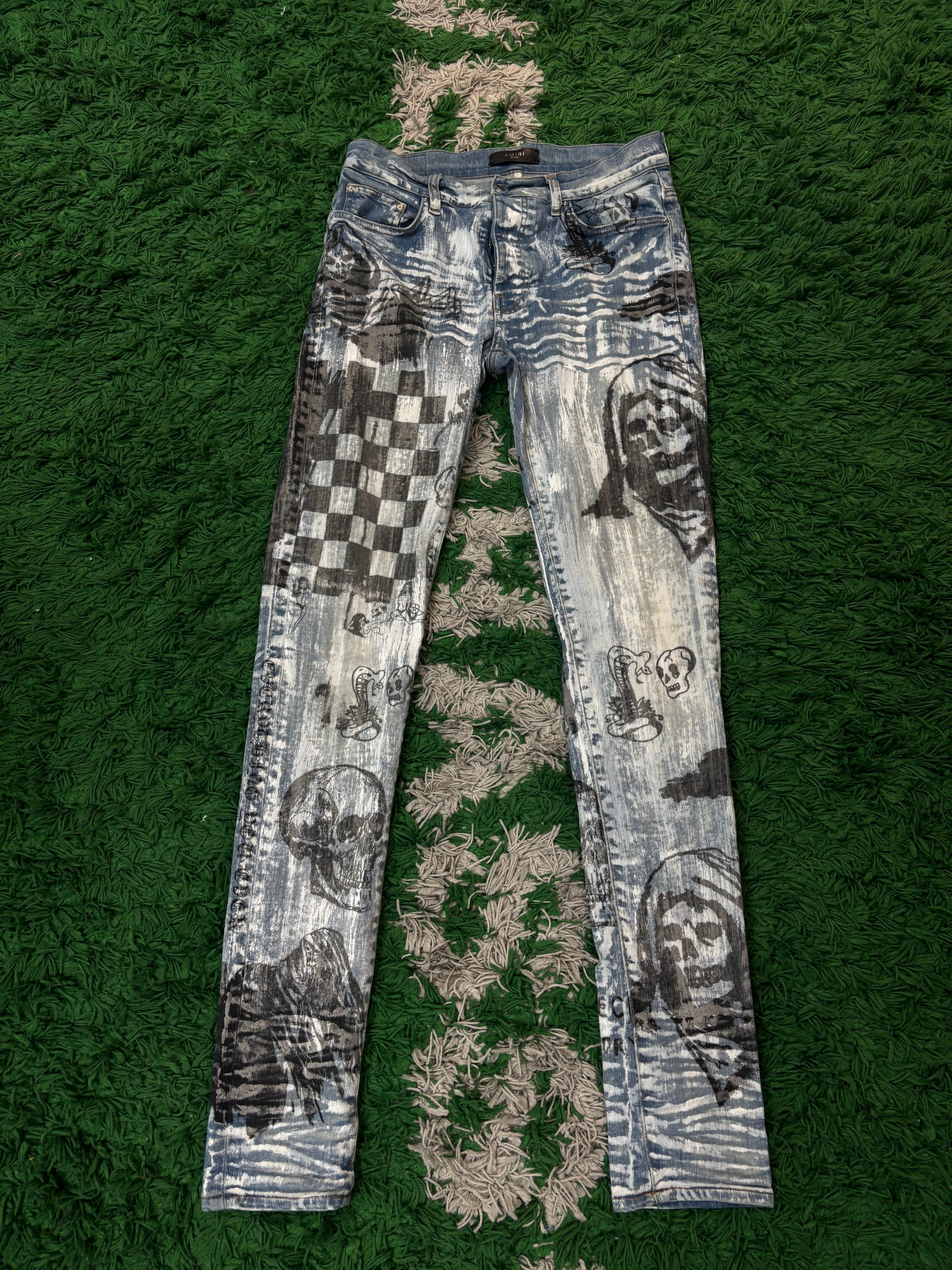 Amiri Jeans Wax Wes Lang Used 32