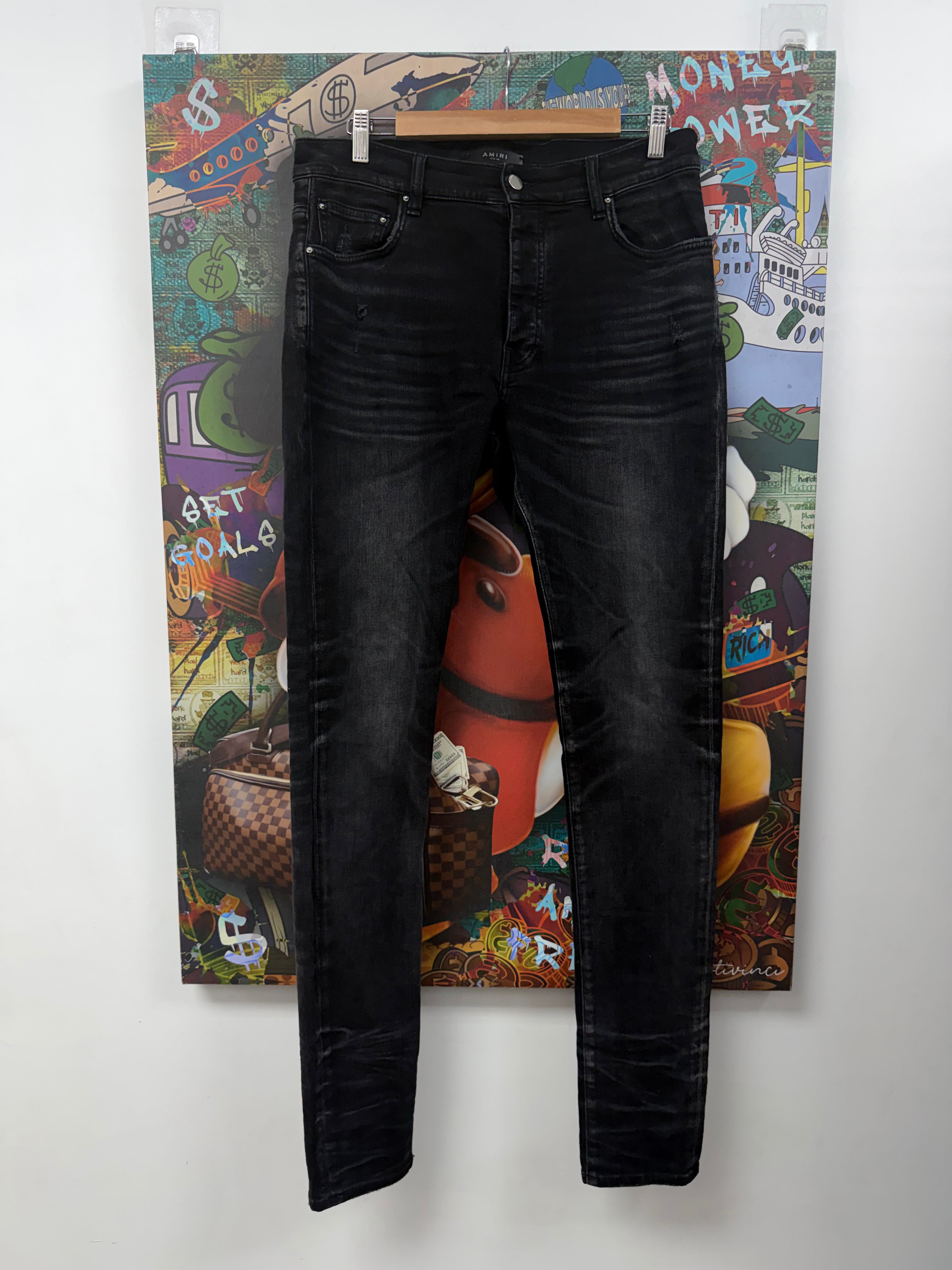 Amiri Black Thrasher Jeans