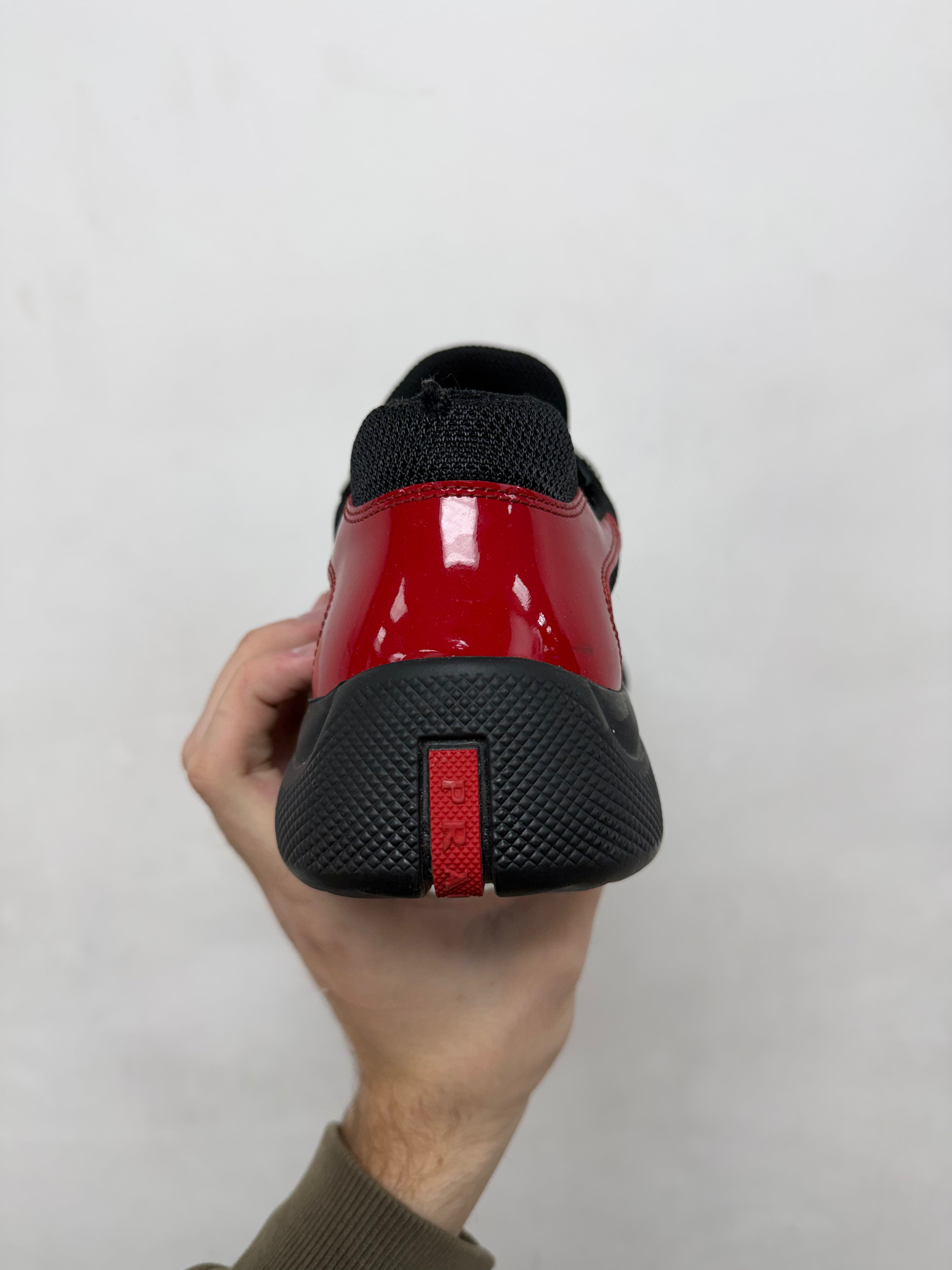 Prada White Black Red Sneakers
