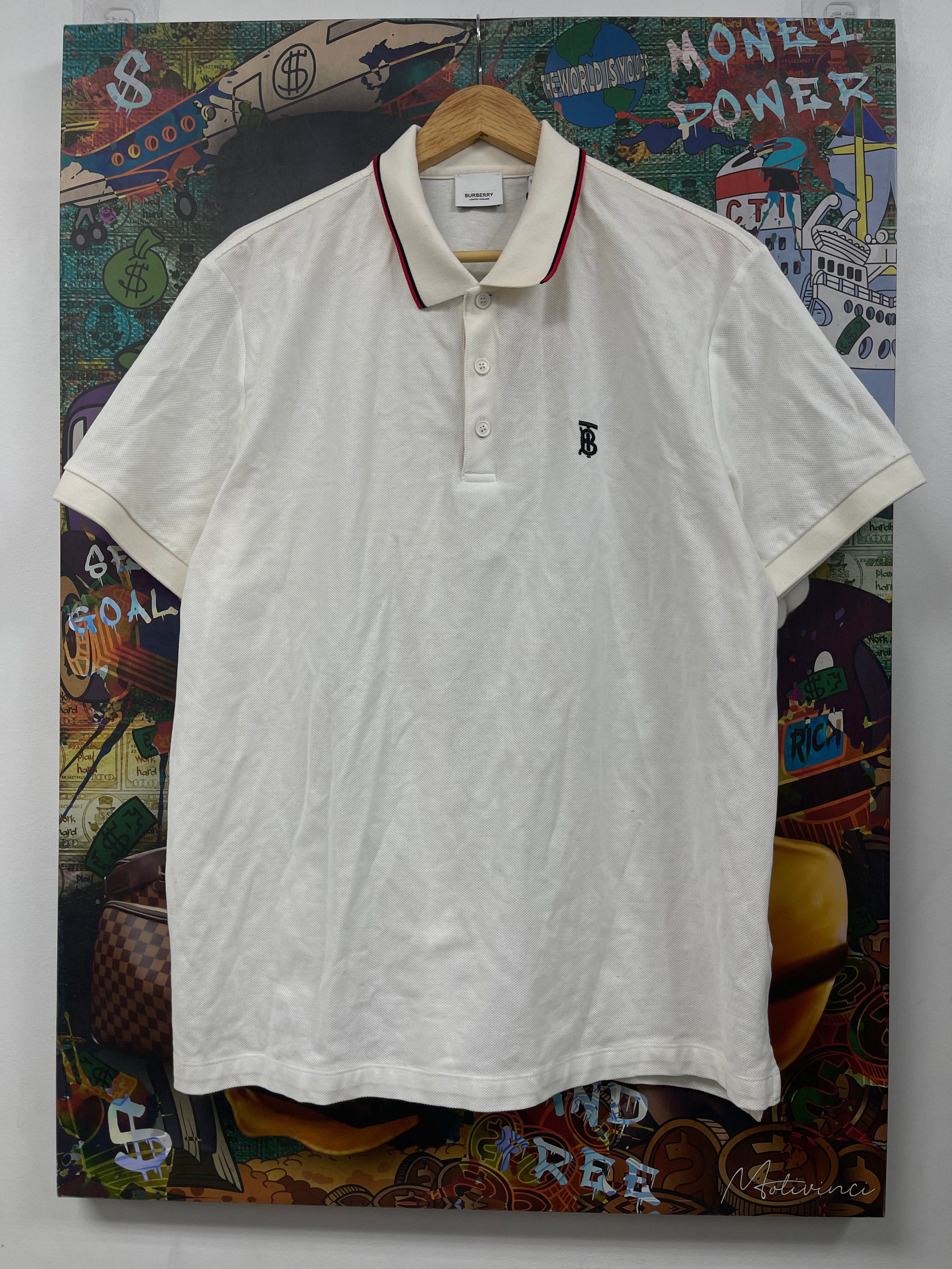 Burberry White Polo