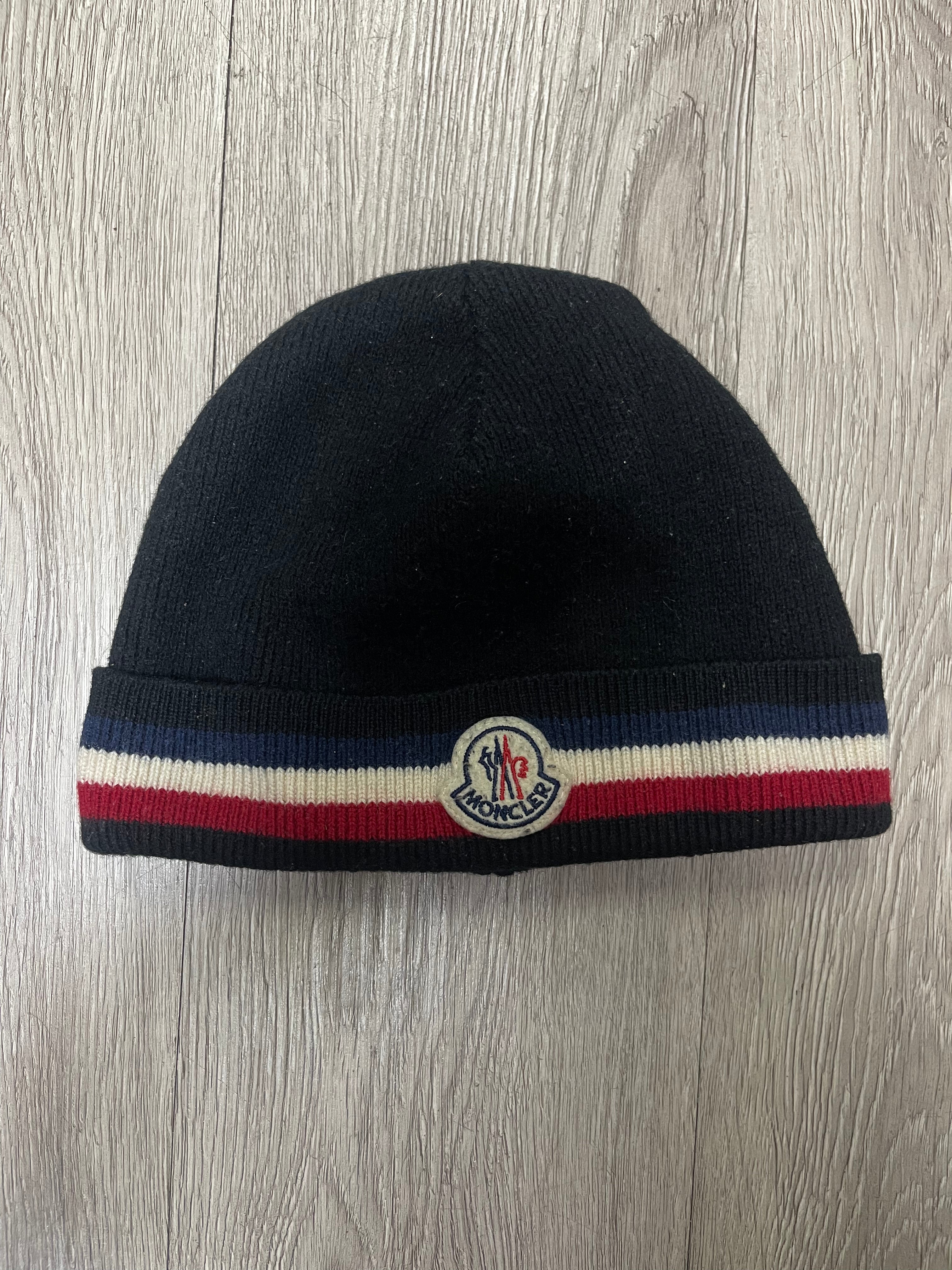 Moncler Navy Striped (Shrunk) Beanie