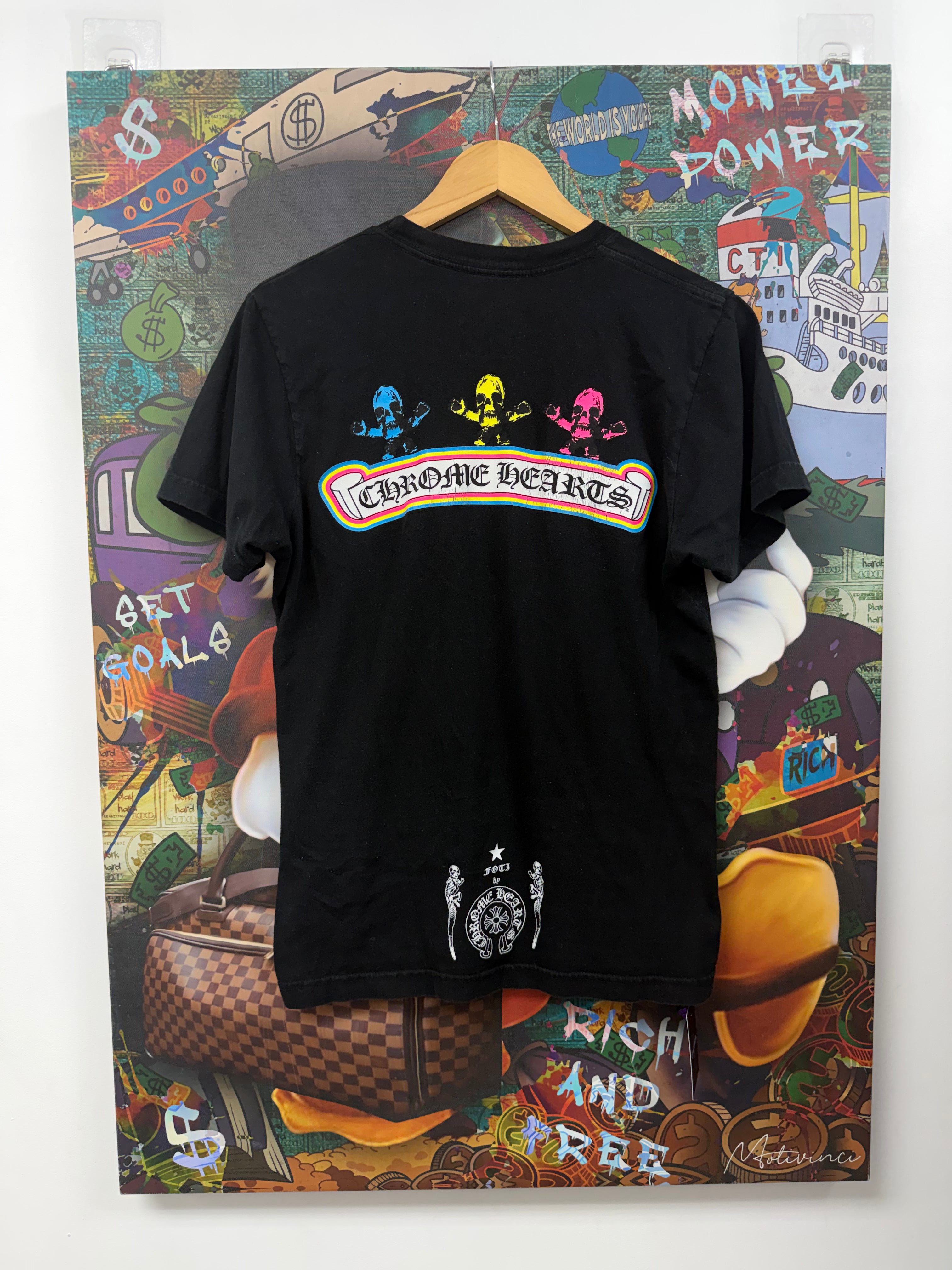 Chrome Hearts Black Foti Multi Color Tee