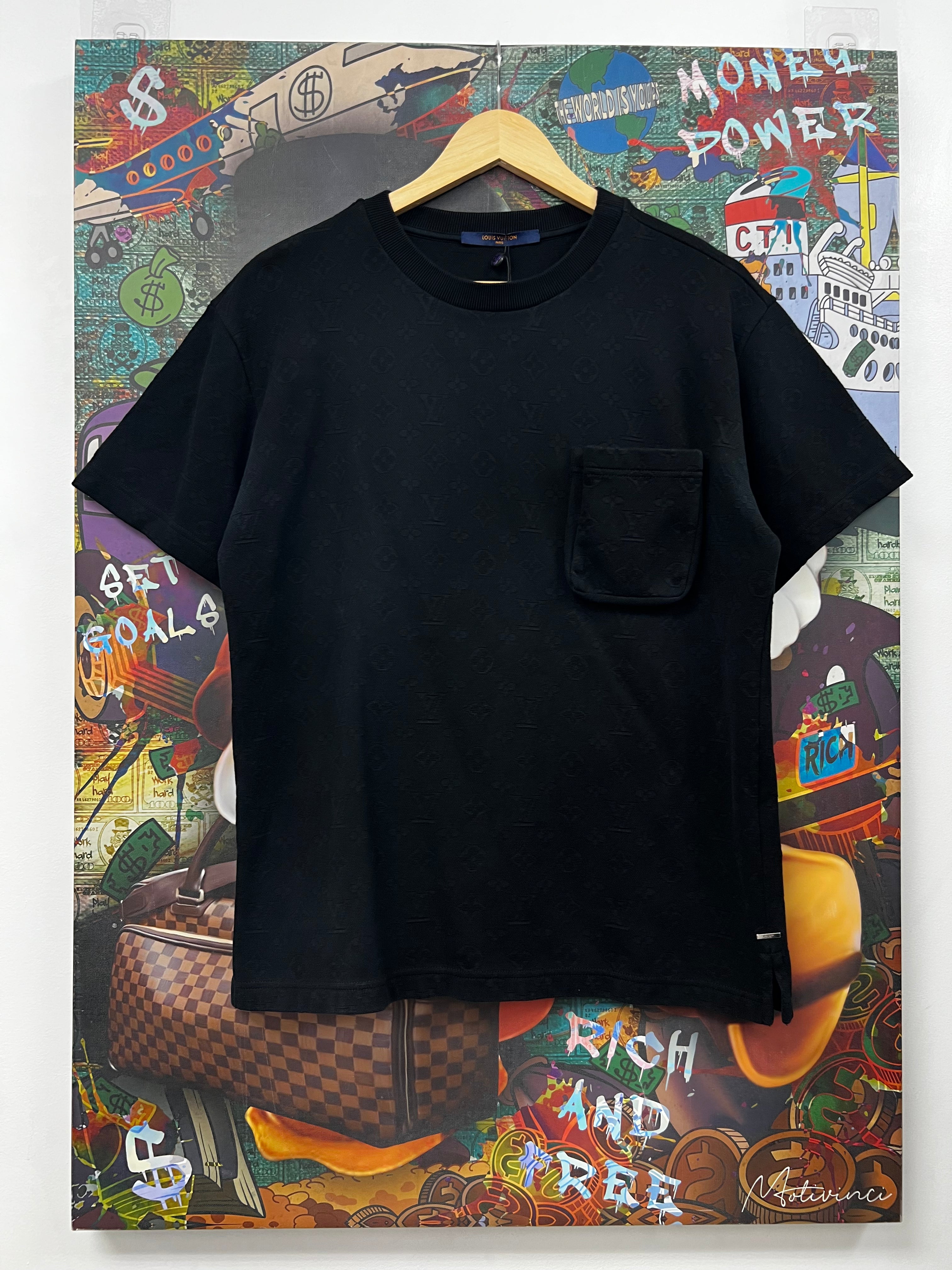 Louis Vuitton Black 3D Monogram Pocket Tee