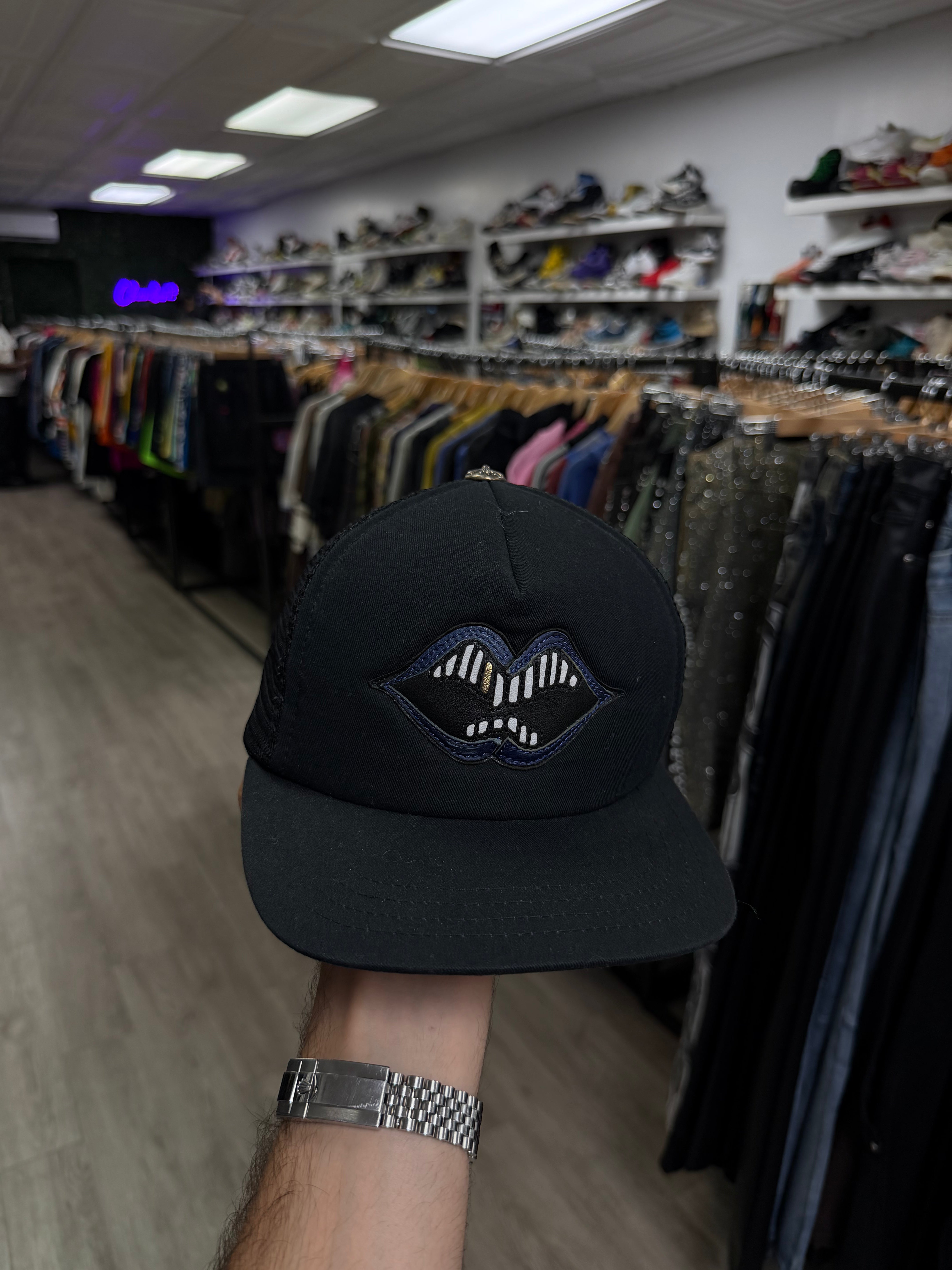 Chrome Hearts Matty Boy Blue Chomper Patch Trucker Hat