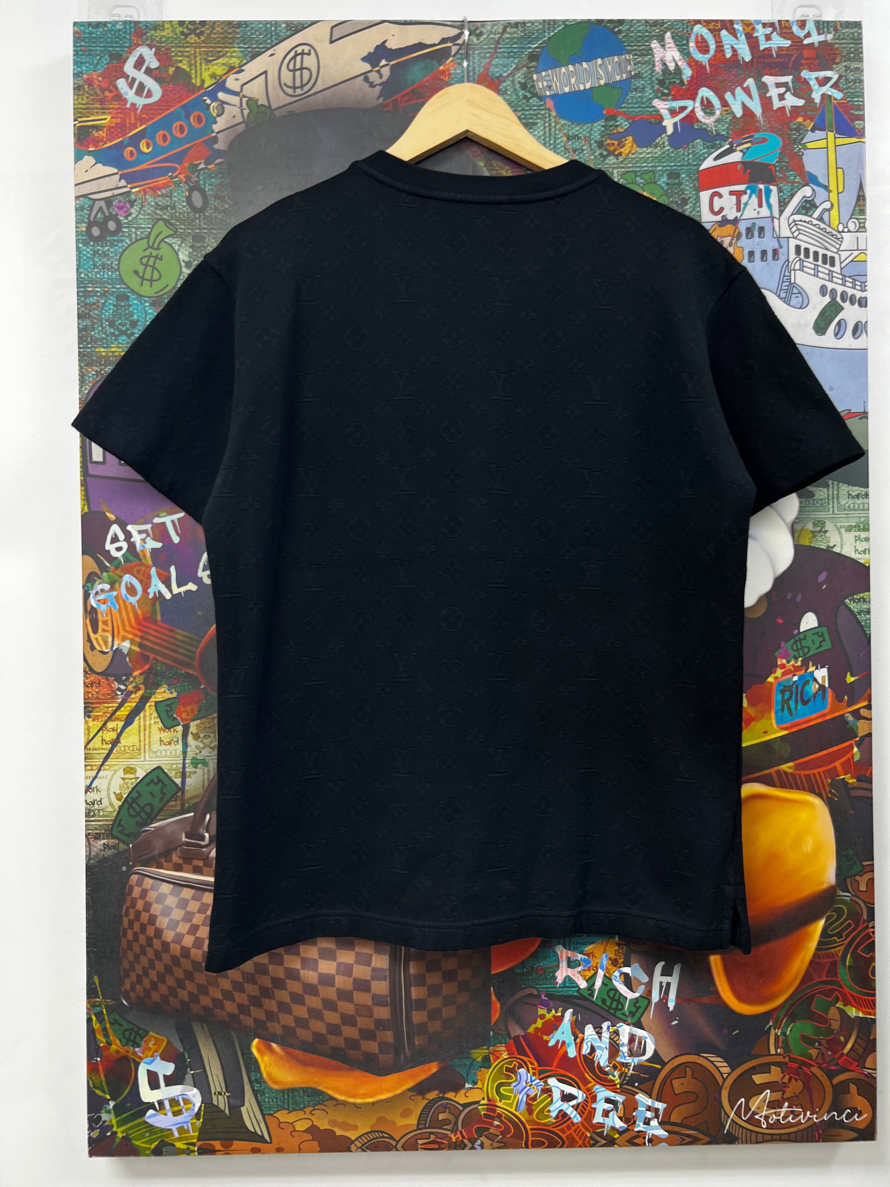 Louis Vuitton Black 3D Monogram Pocket Tee