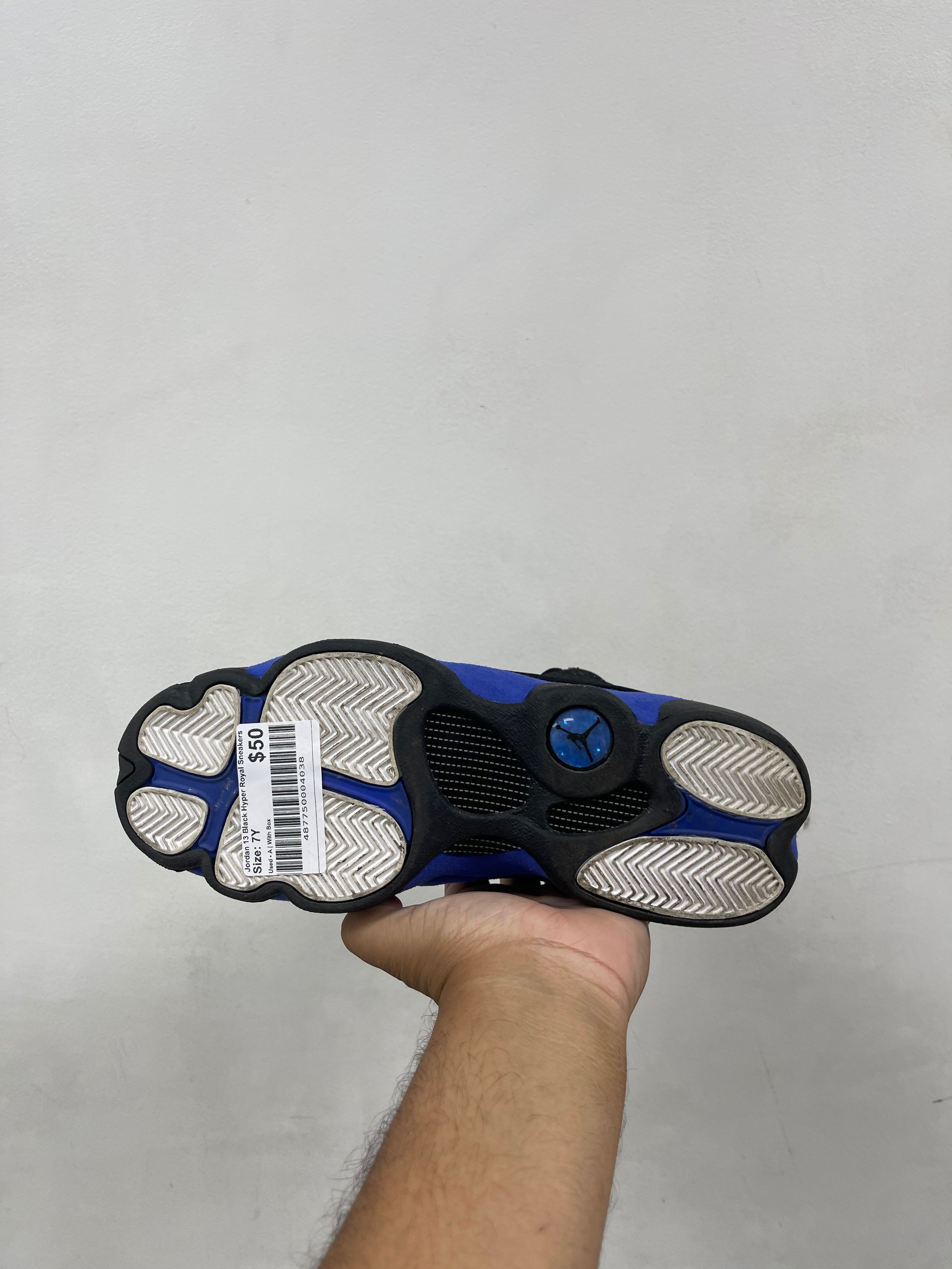 Jordan 13 Black Hyper Royal Sneakers