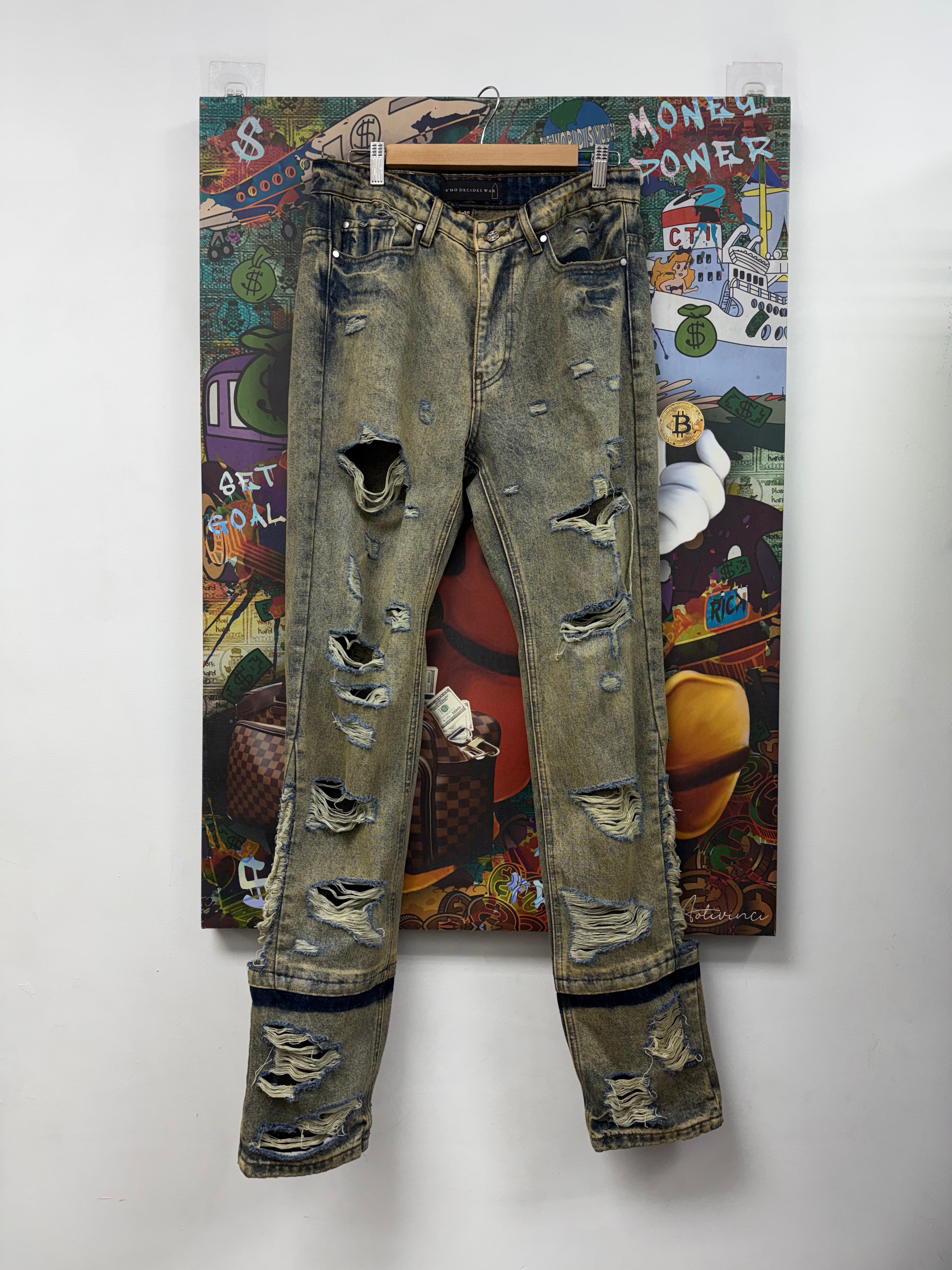 Who Decides War Rust Wash Distressed Jeans