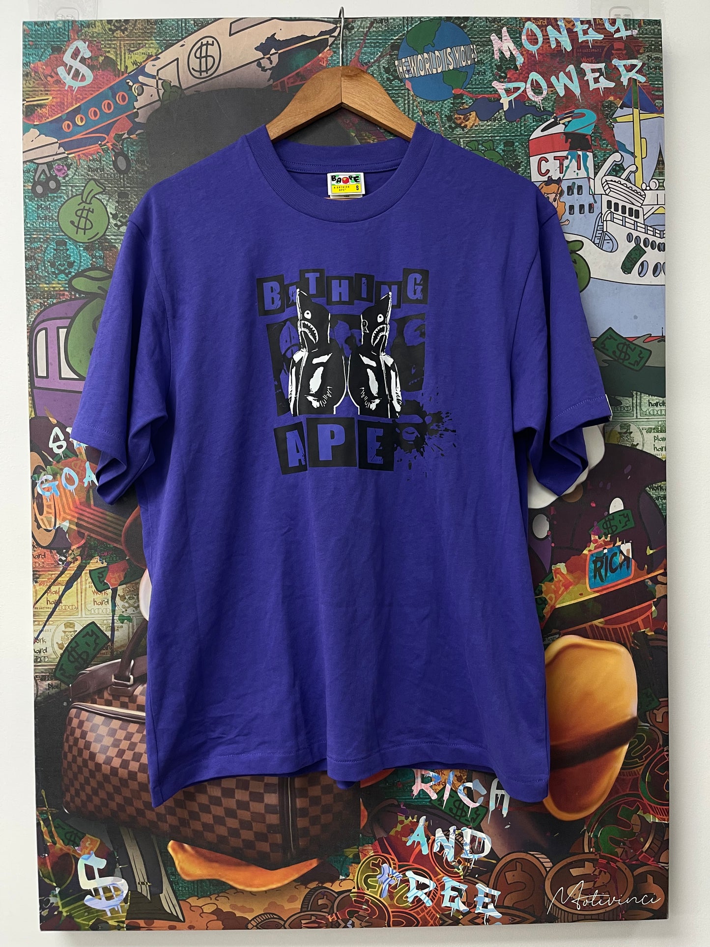 BAPE Relaxed Shark Tee Purple New In Plastic