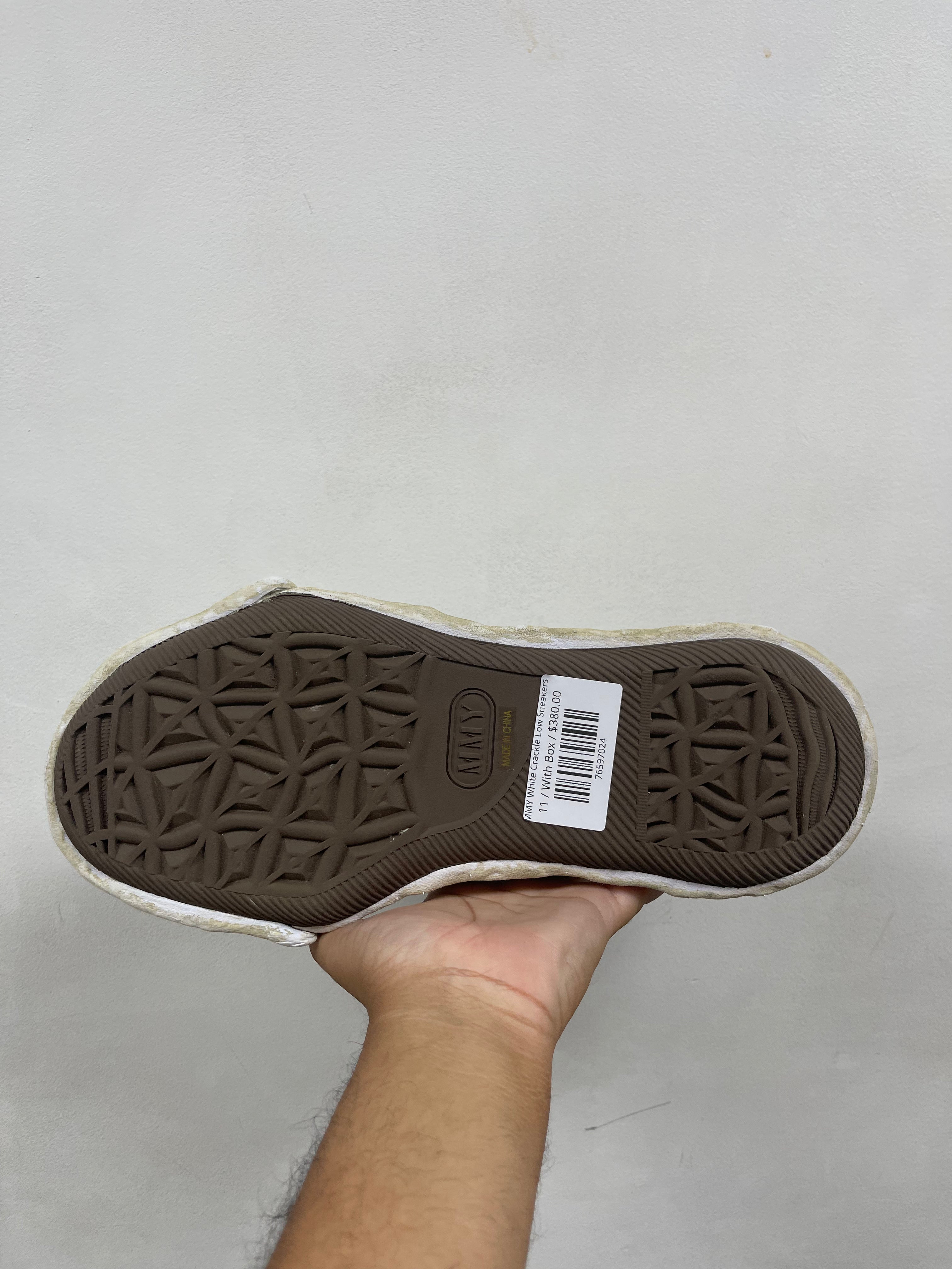 MMY White Crackle Low Sneakers