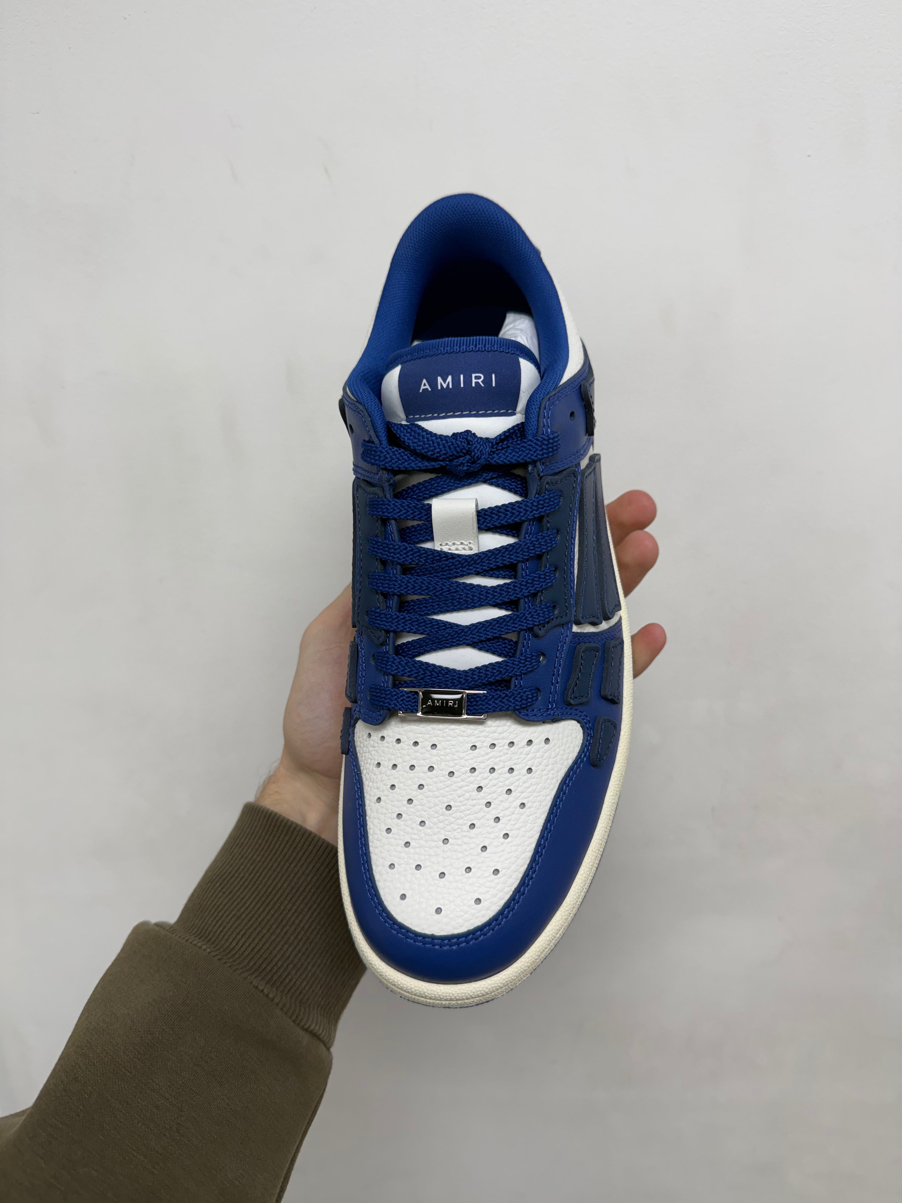 Amiri Blue White Skel-Top Low Sneakers