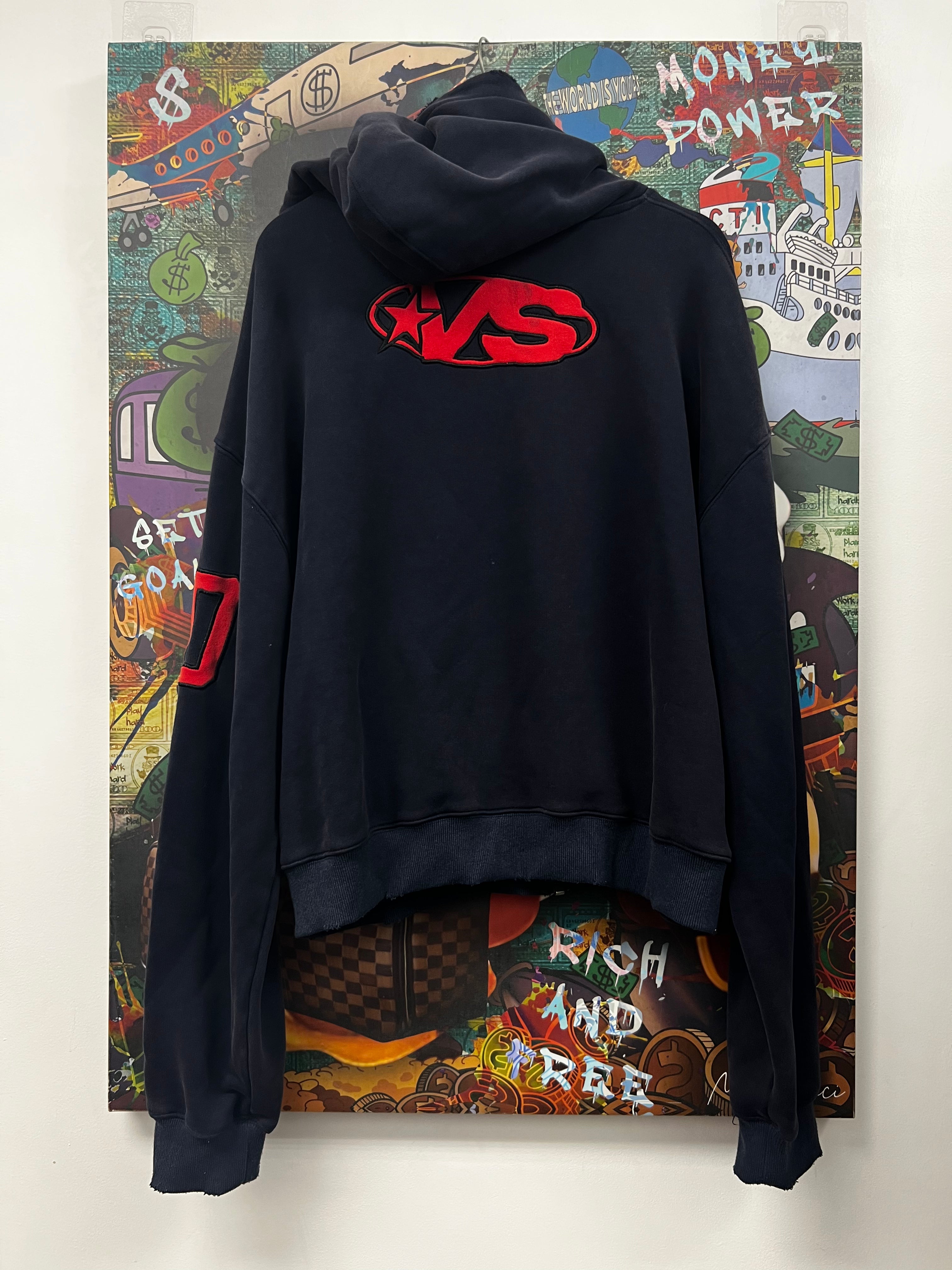Vale Navy Mult Football Zip Up