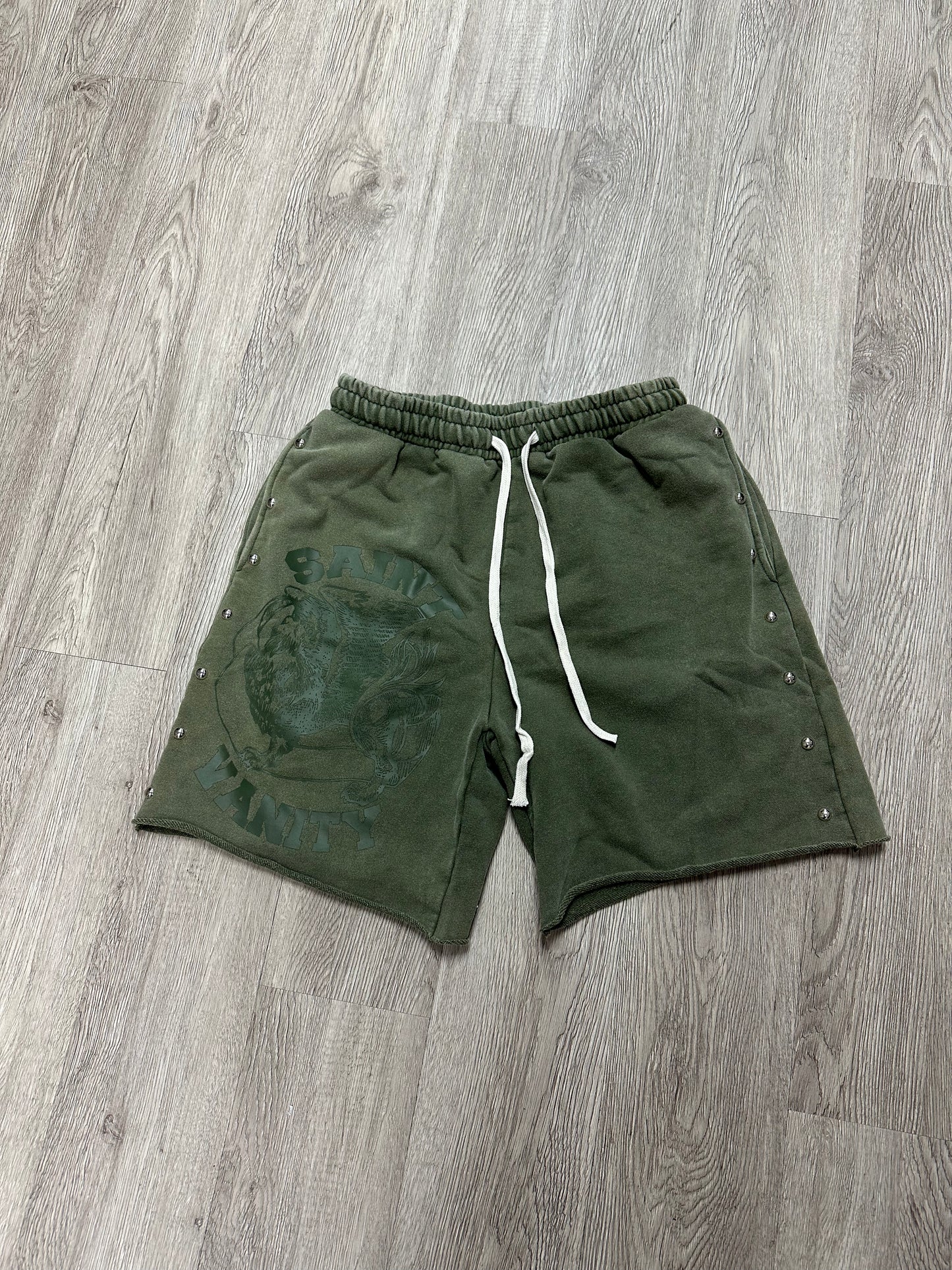 Saint Vanity Terry Cloth Green Shorts (S-XXL) New