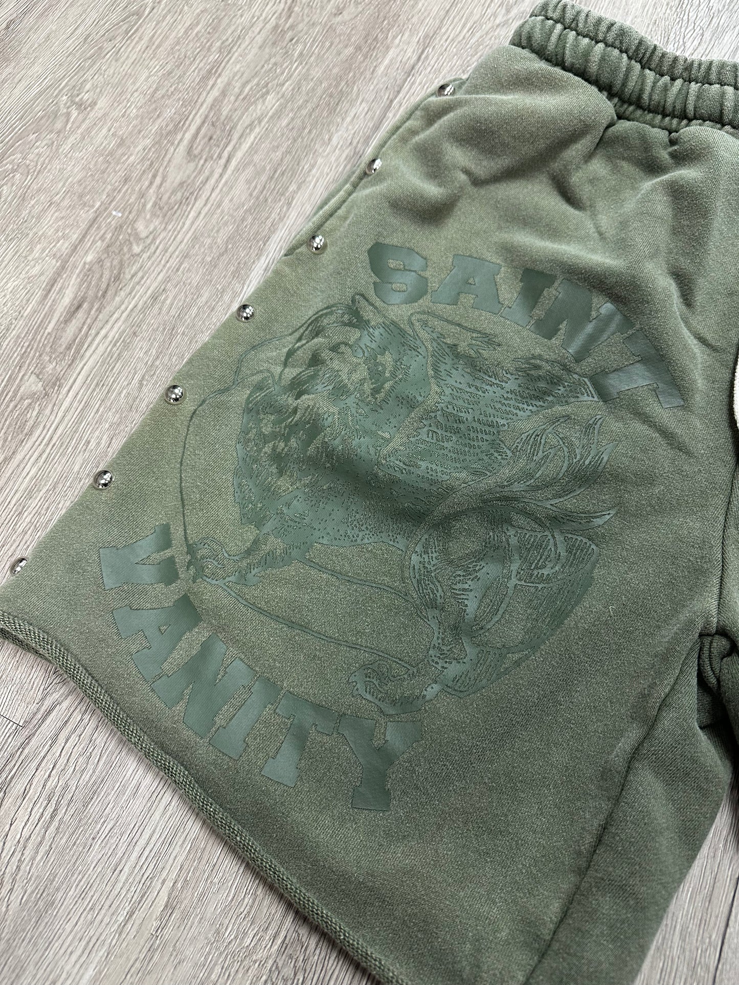 Saint Vanity Terry Cloth Green Shorts (S-XXL) New