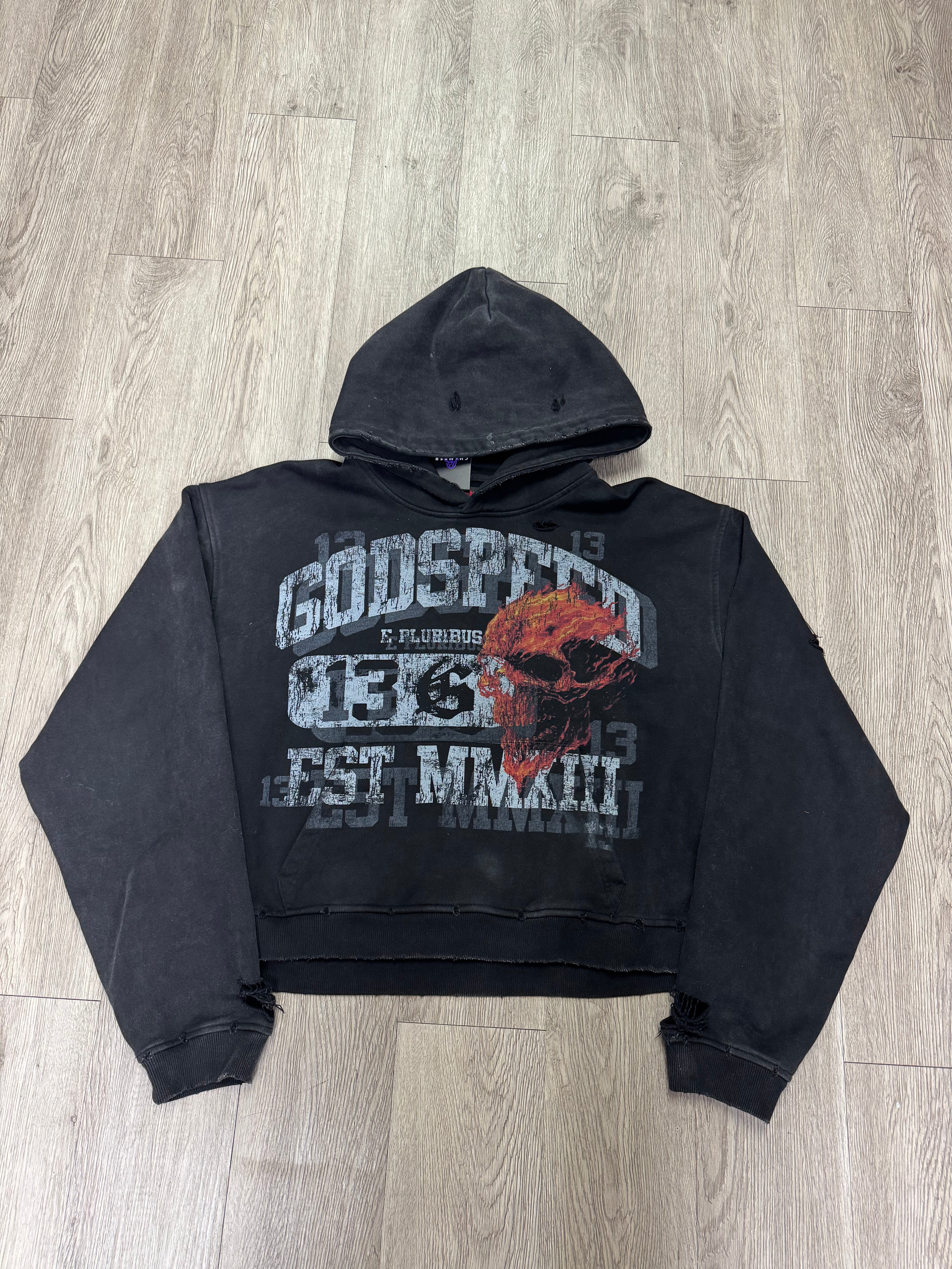 Godspeed Flames Skull Hoodie
